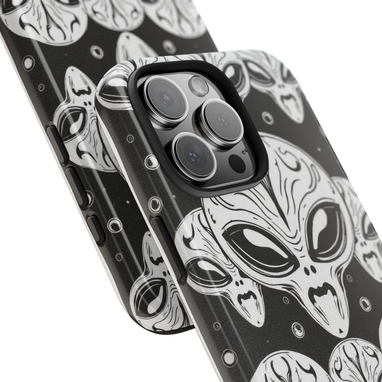 Alien Pattern Tough Phone Case - Durable Protection with Out-of-This-World Design