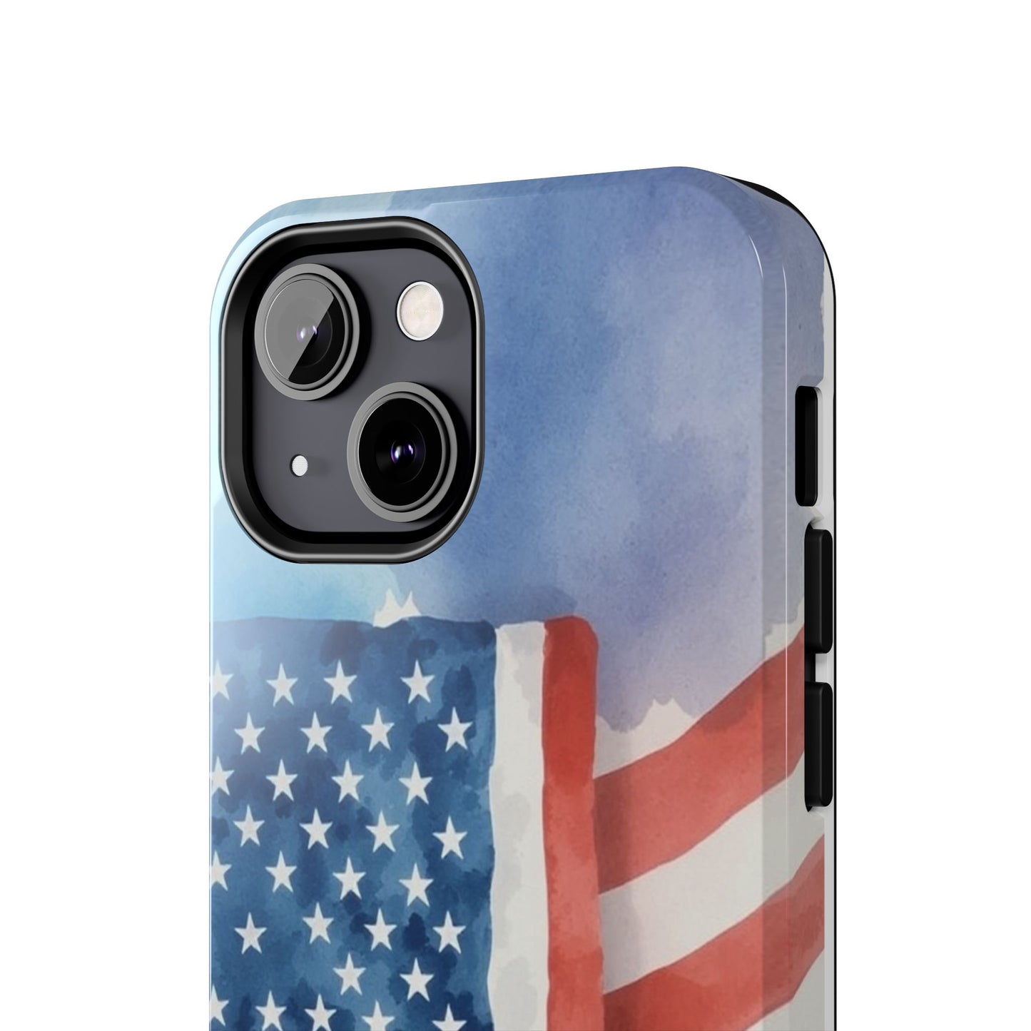 Abstract Watercolor American Flag Design - Tough Phone Case - for iPhone