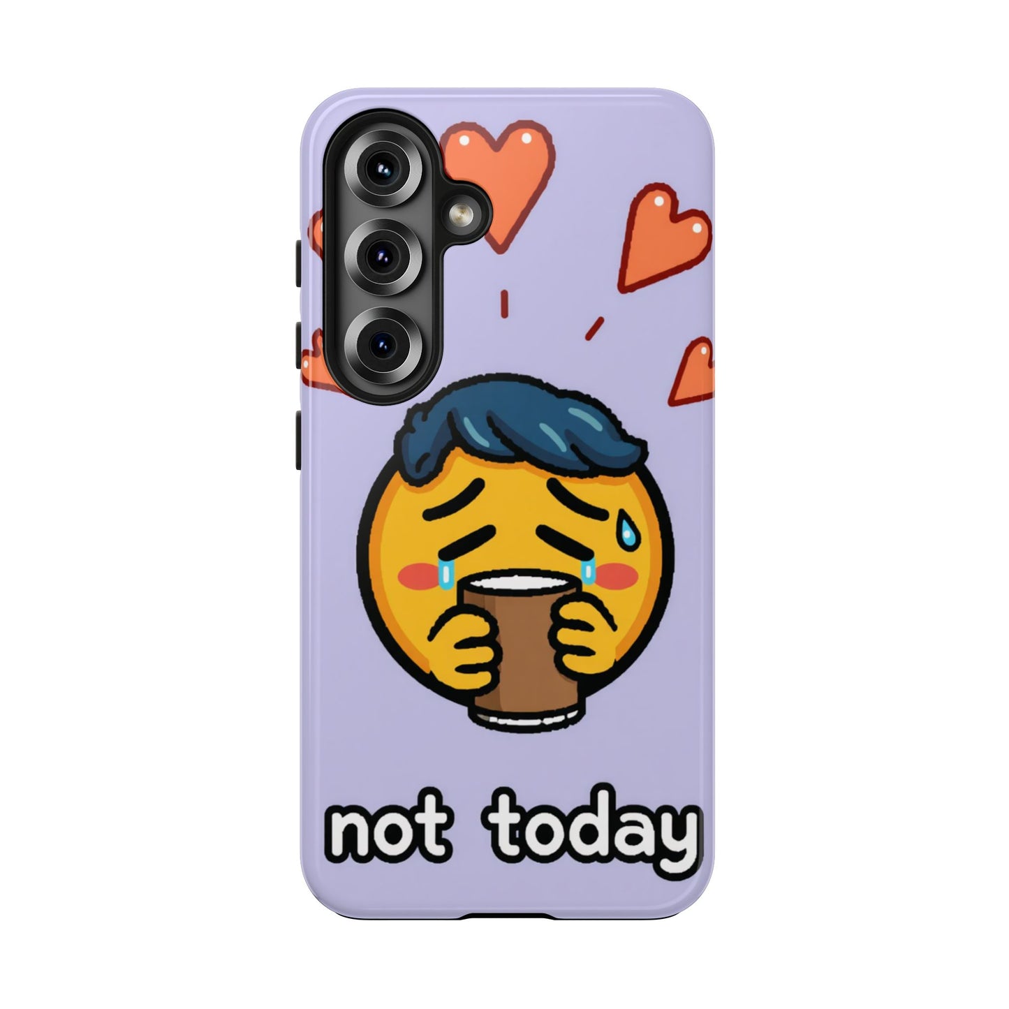 Cute Tough Phone Case - 'Not Today' Emoji Design