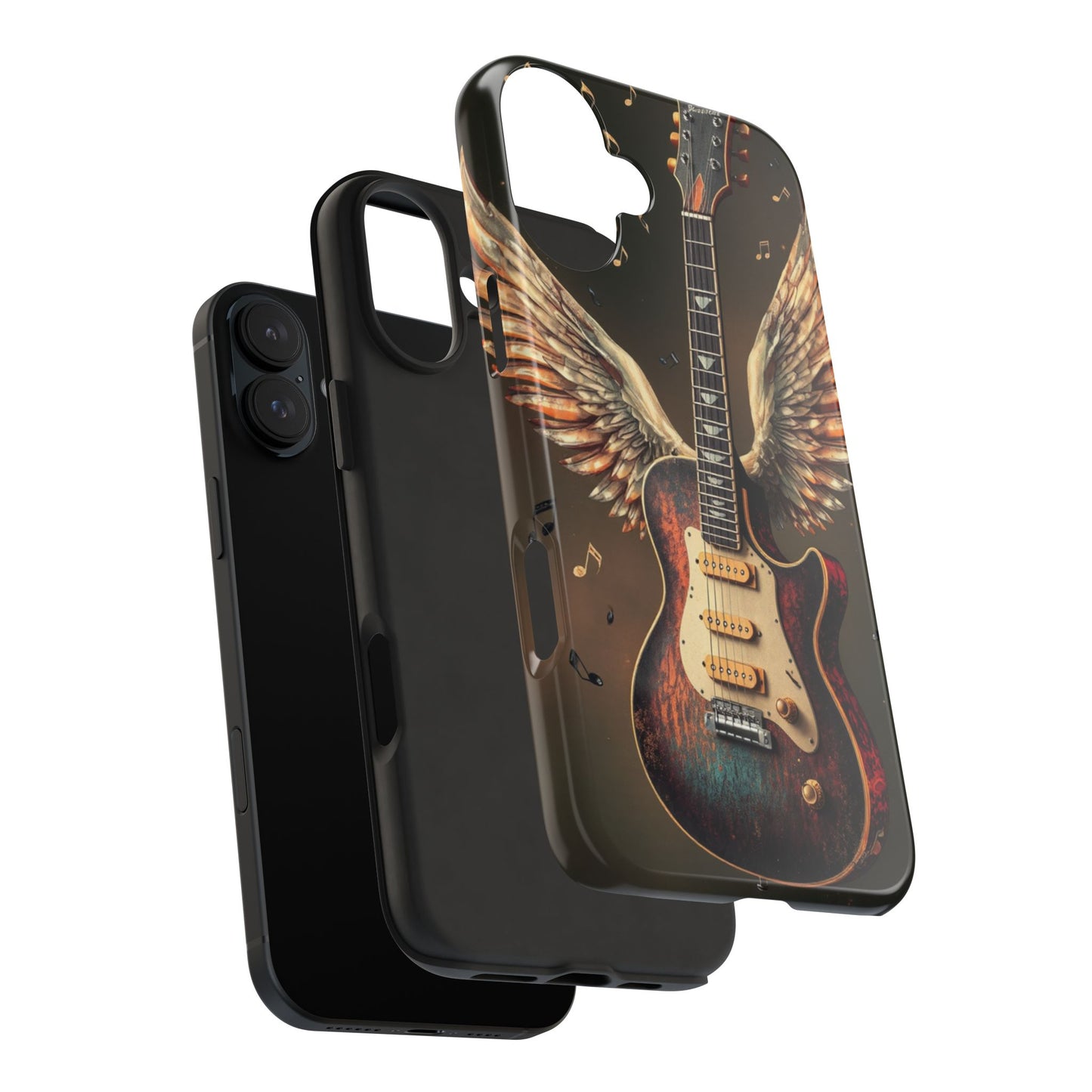 Inspirational Guitar Wing Phone Case - Tough Protection for Music Lovers