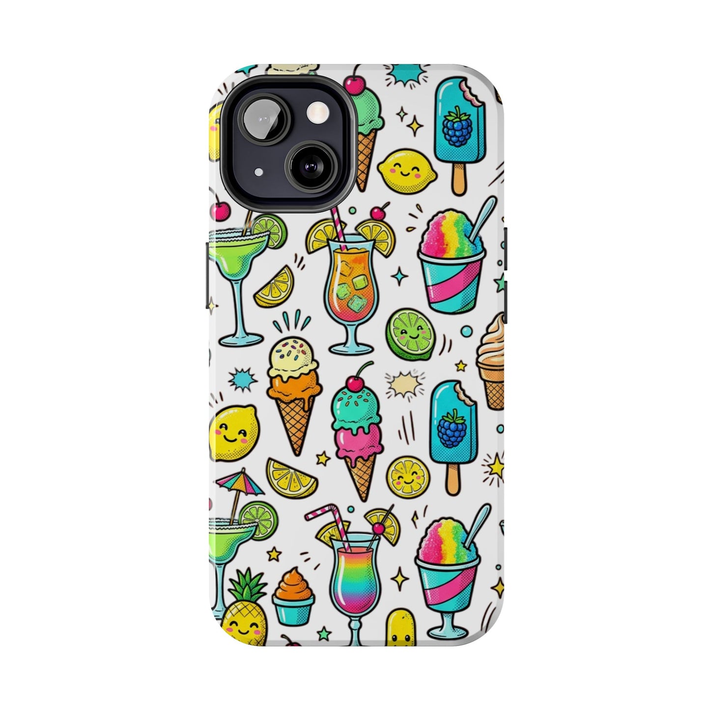 Tough Phone Case — Summer Ice Cream & Cocktails Pattern