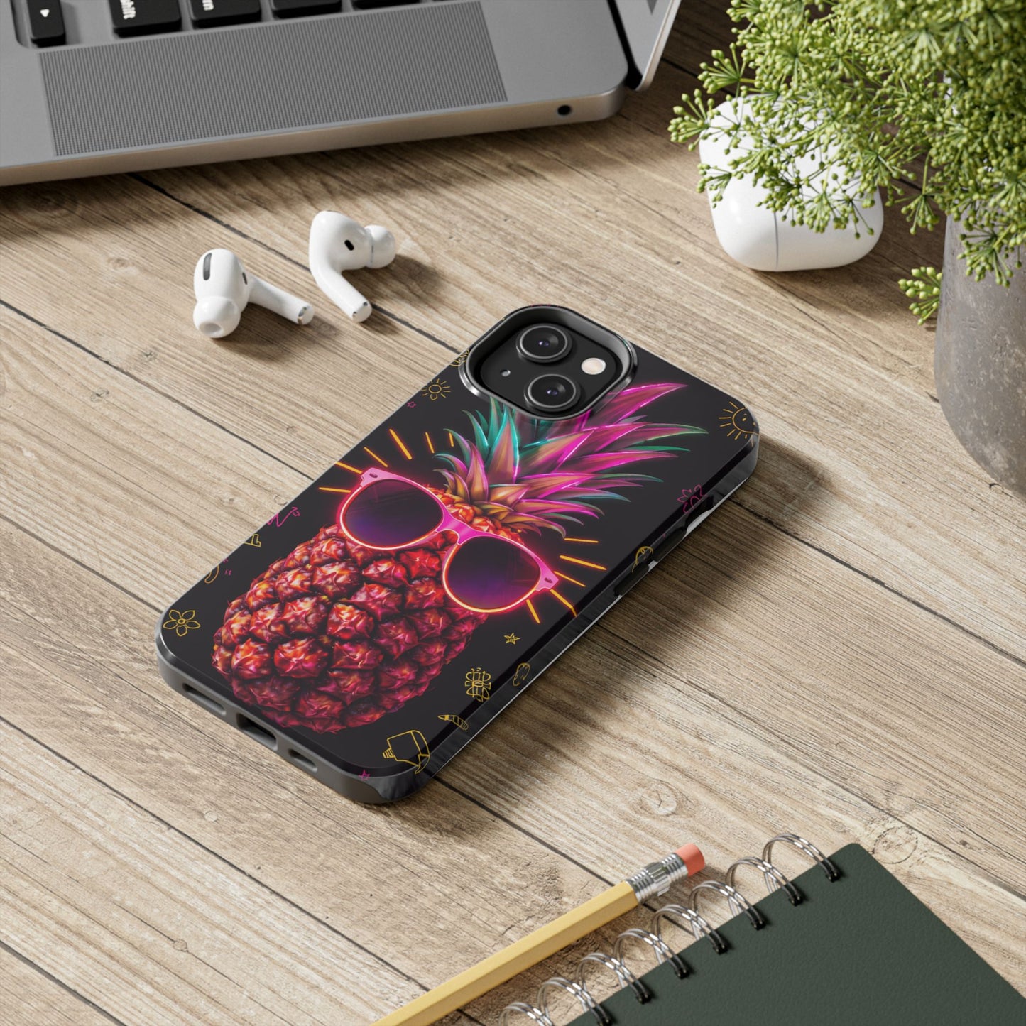 Tough Pineapple Phone Case - Cool, Vibrant Design Perfect for Summer Vibes