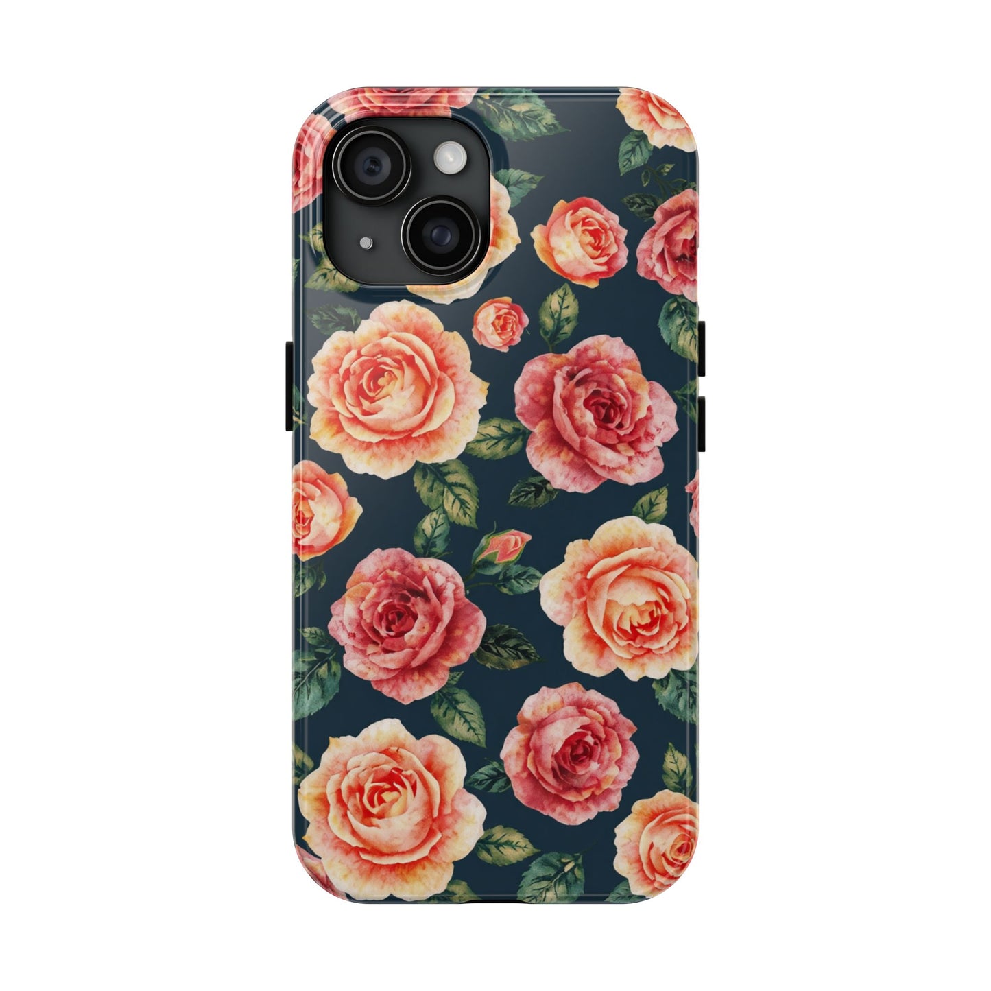 Floral Tough Phone Cases - Durable & Stylish New Age Rose Design - for iPhone