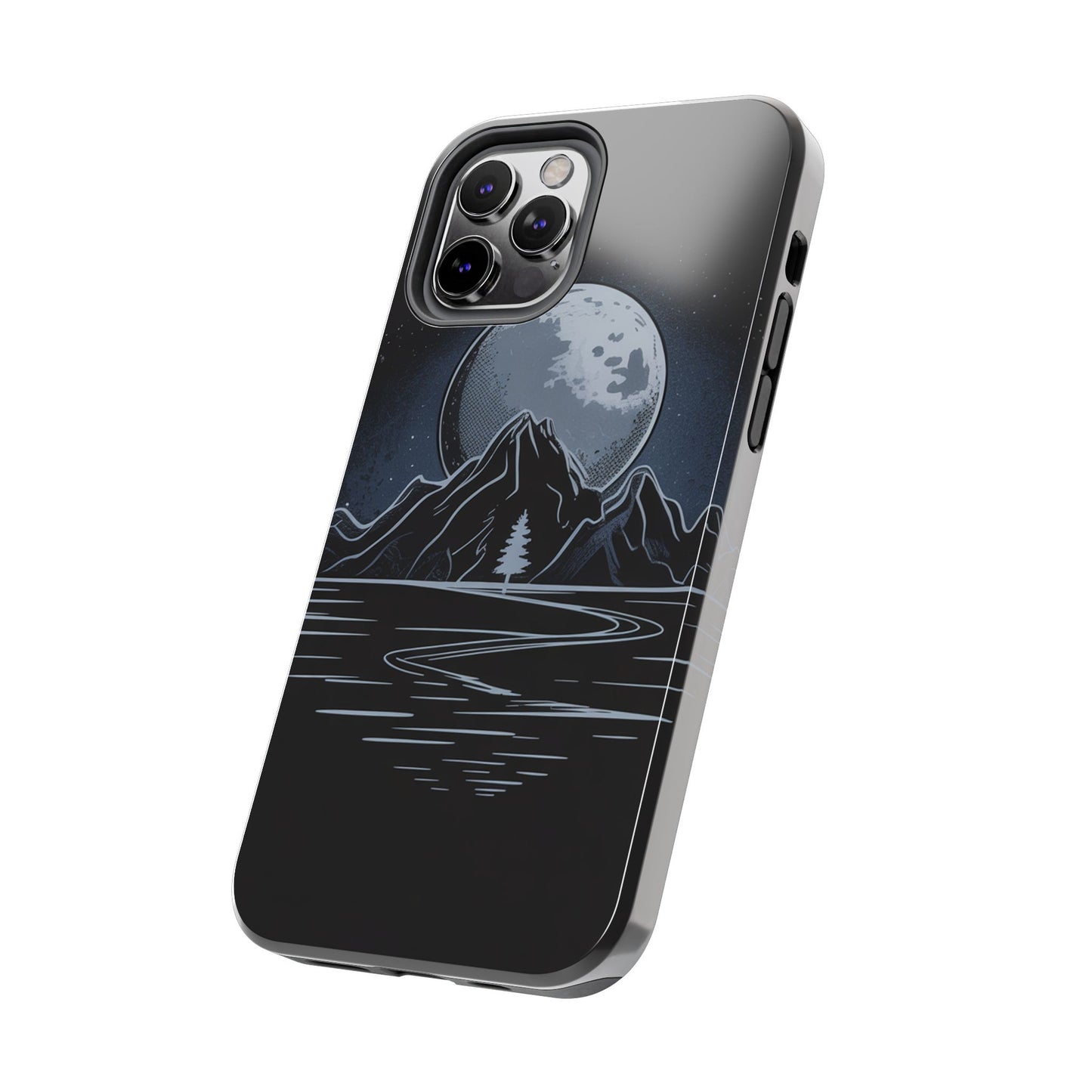 Moonlit Mountain Tough Phone Case Dark Fantasy