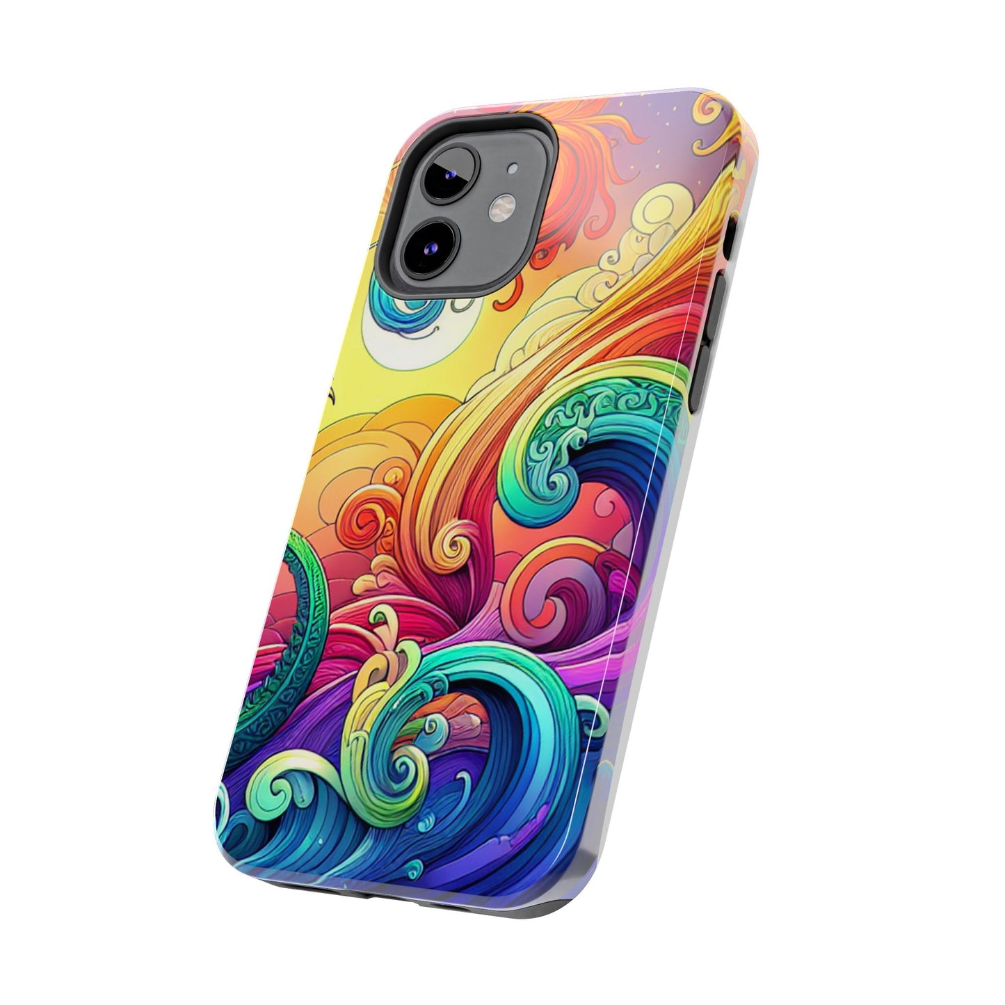 Fantasy Ocean Waves Tough Phone Case - Colorful Protective Cover - for iPhone