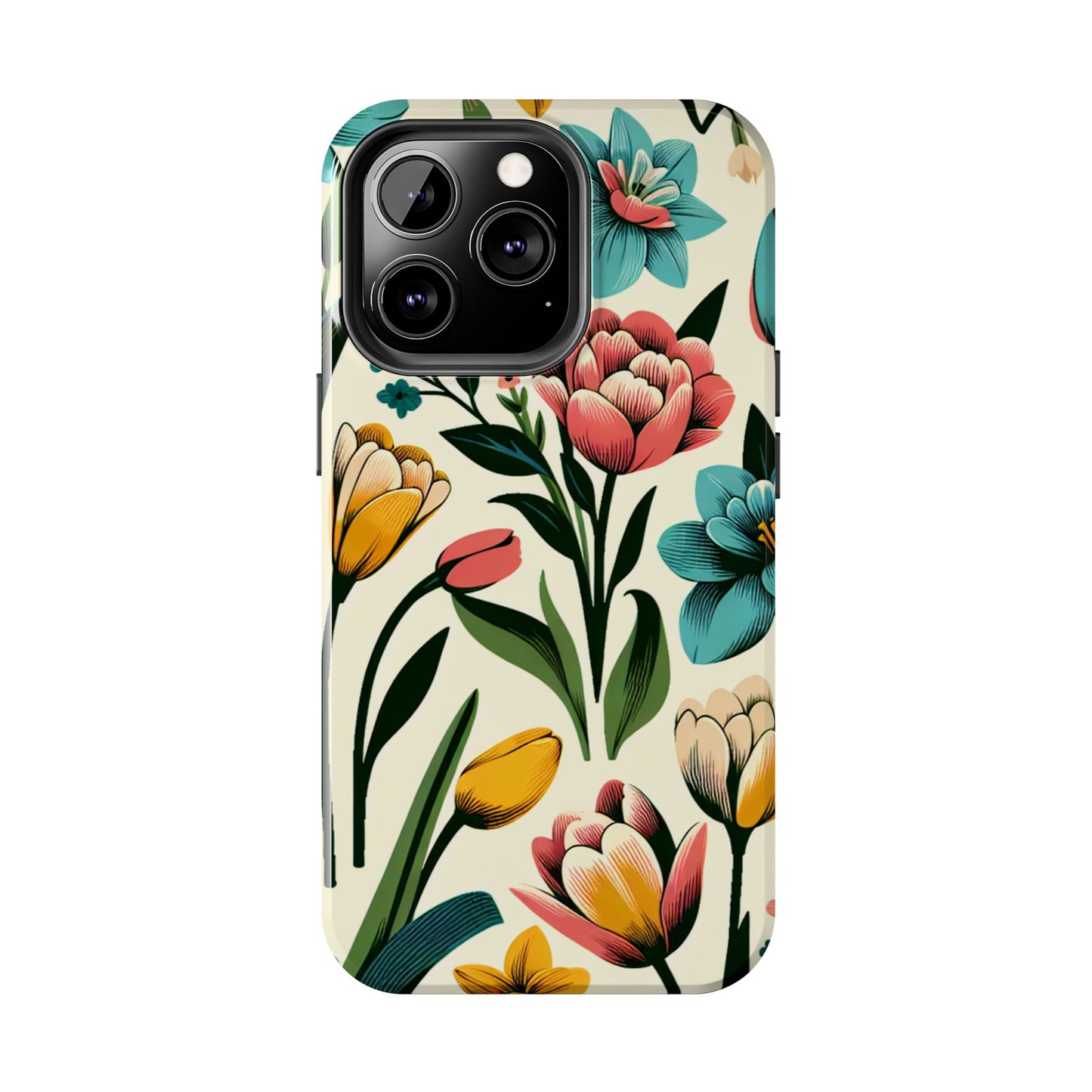 Floral Tough Phone Case - Vibrant Flower Design for Stylish Protection - for iPhone