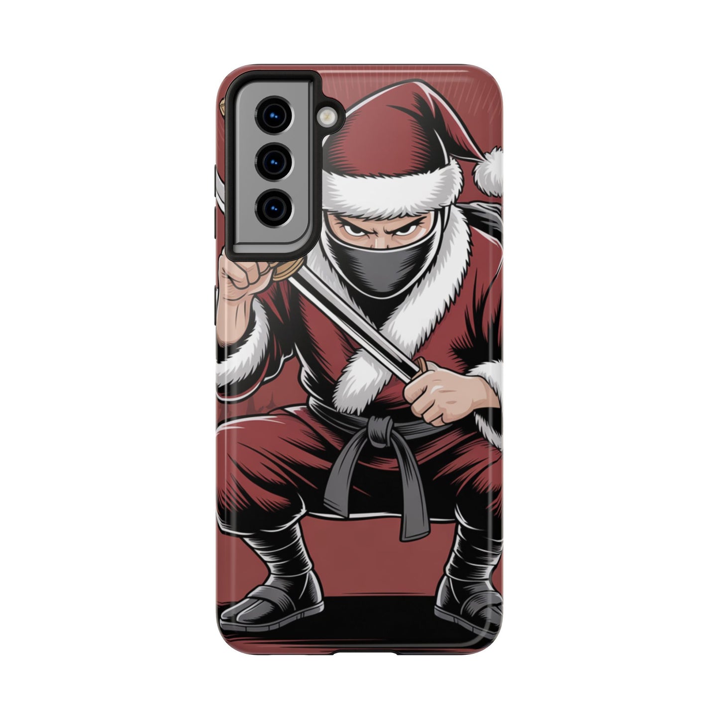 Ninja Santa Tough Phone Case | Durable Holiday Phone Cover for iPhone