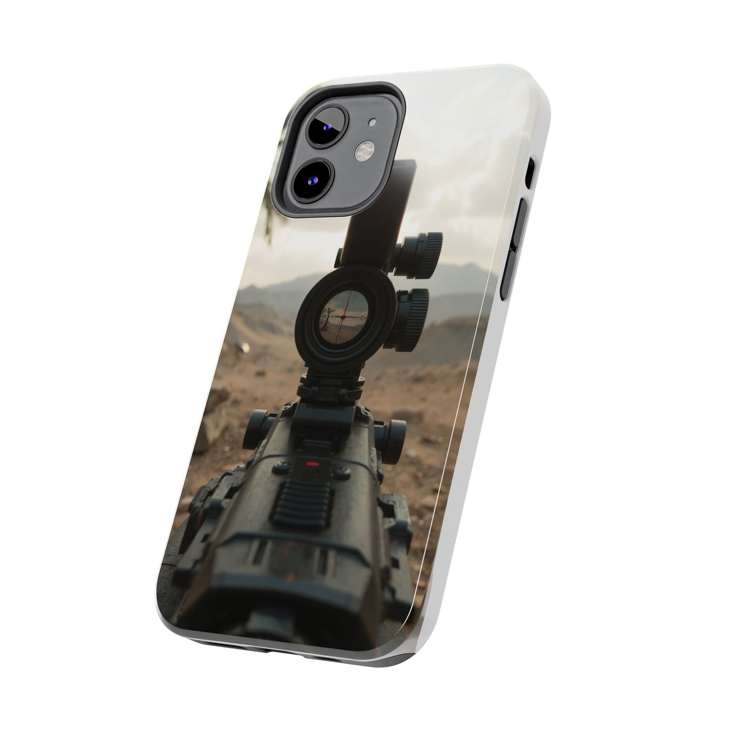 Tough Phone Case with Sniper Scope Design - Durable & Stylish Protection for Outdoors Enthusiasts