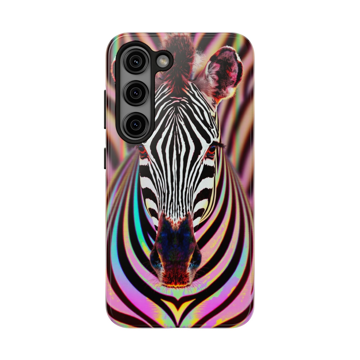 Vibrant Zebra Tough Phone Case - Unique Animal Design for Wild Spirit