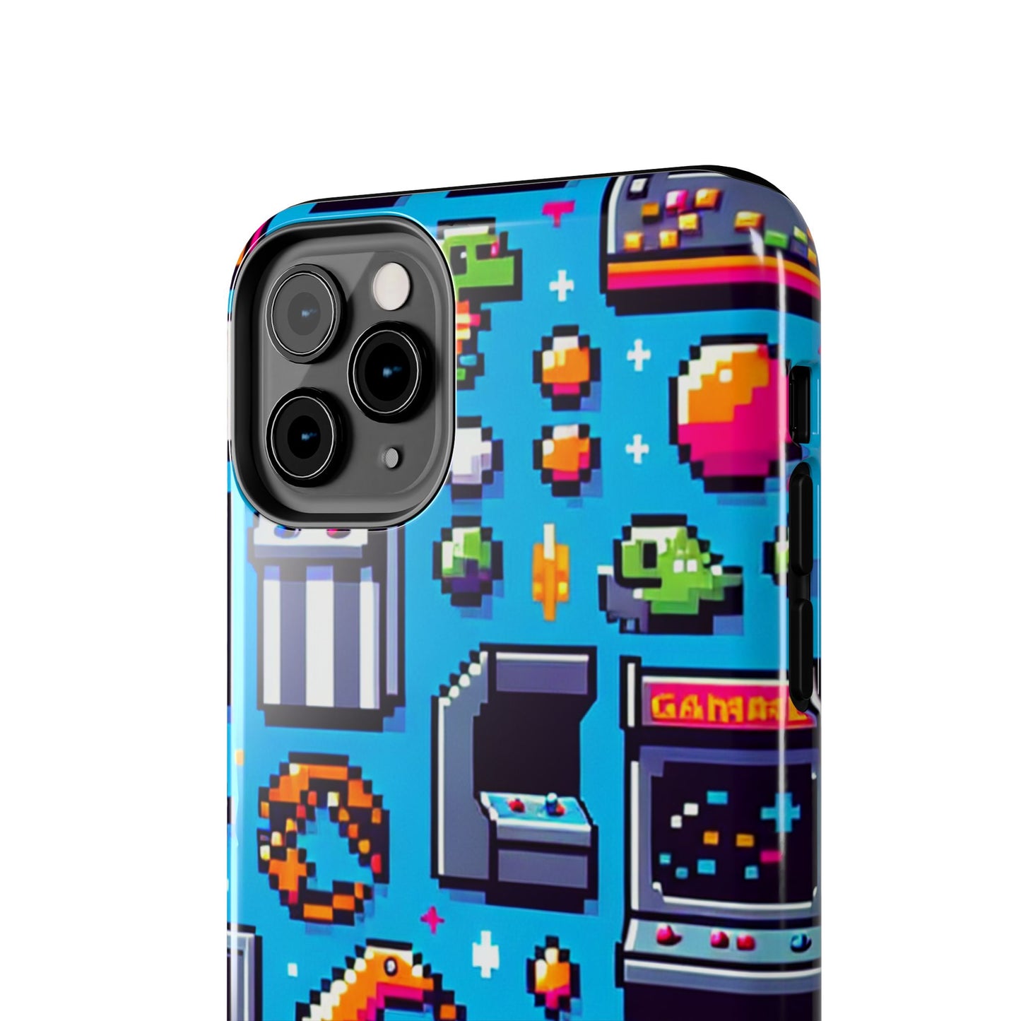 Retro Gaming Tough Phone Case - Pixel Art Design for Gamers - for iPhone