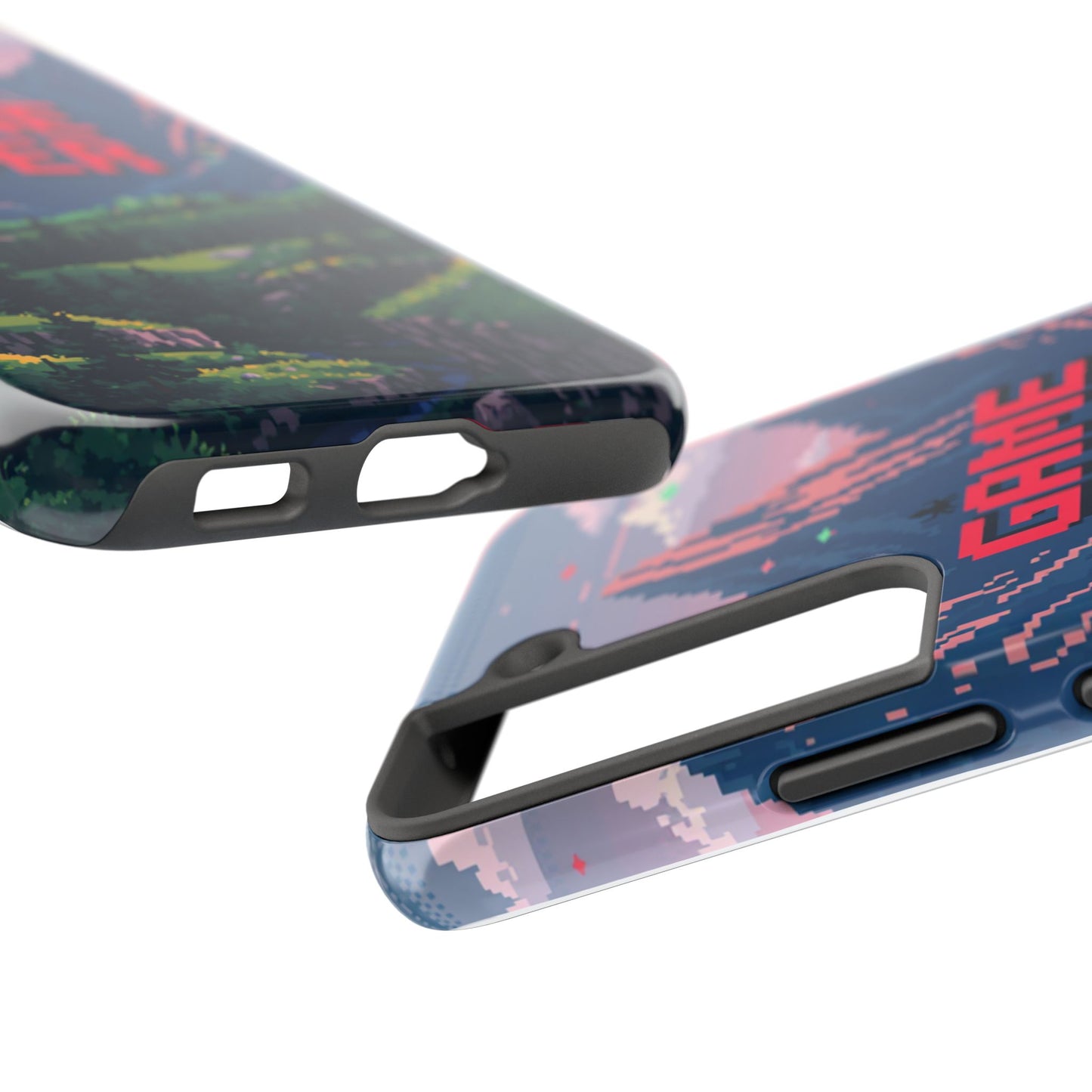 Pixel Art Tough Phone Case - 'Game Over' Design for Gamers
