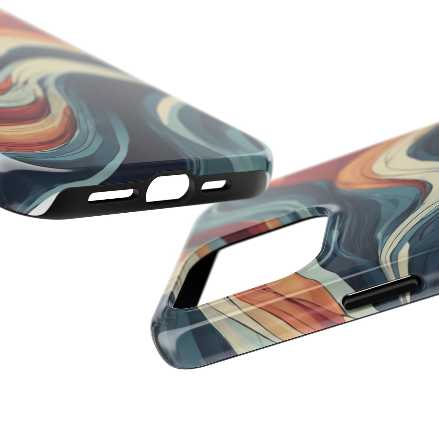 Abstract Wave Tough Phone Case | Stylish Protection for Daily Use - for iPhone