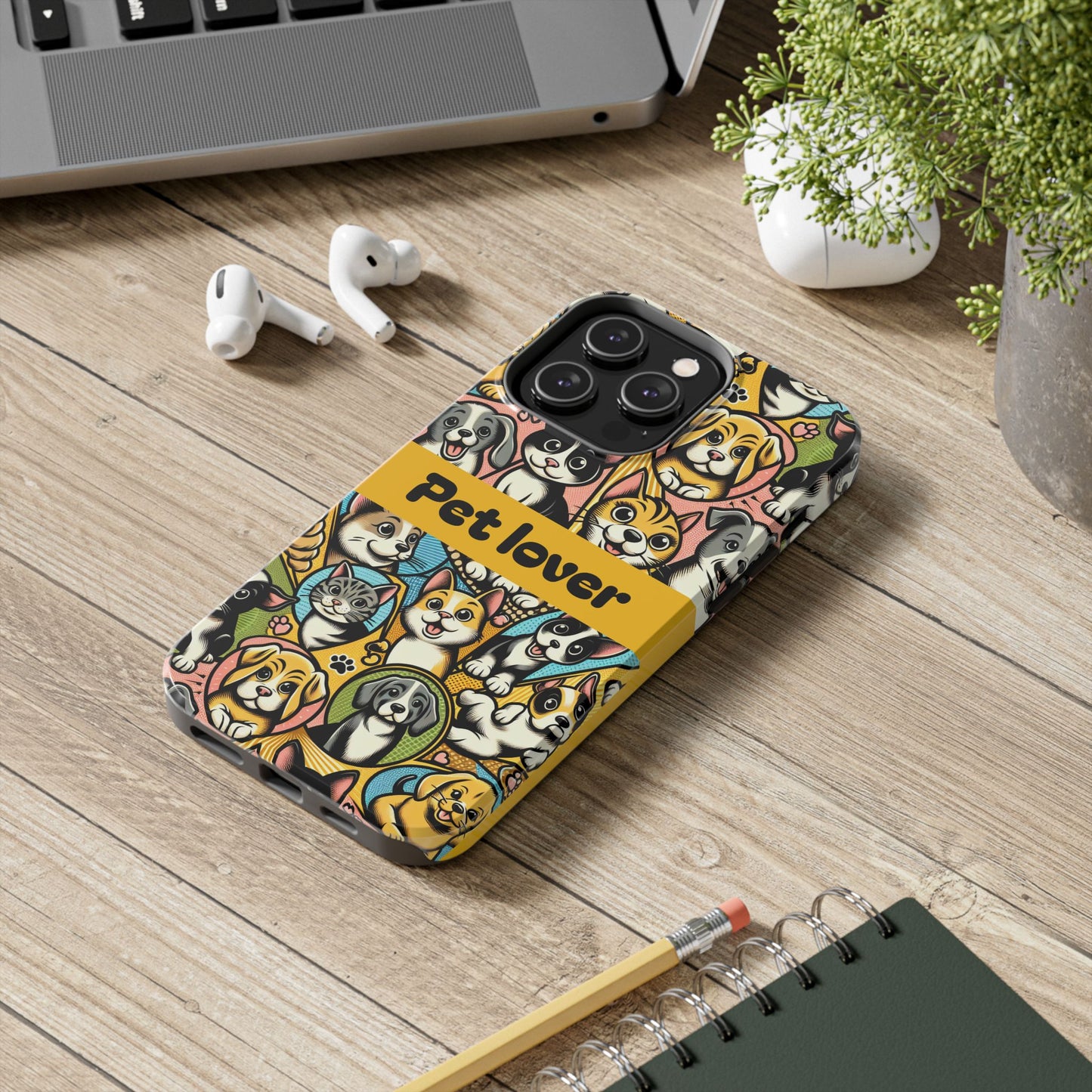 Pet Lover Tough Phone Case - Colorful Animal Design - for iPhone