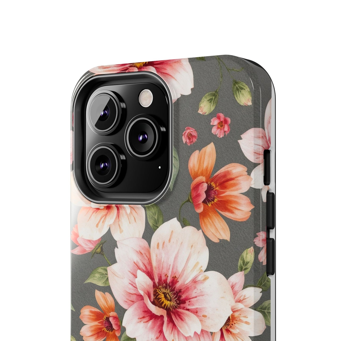 Floral Pink Tough Phone Case - Stylish & Durable Floral Design - for iPhone