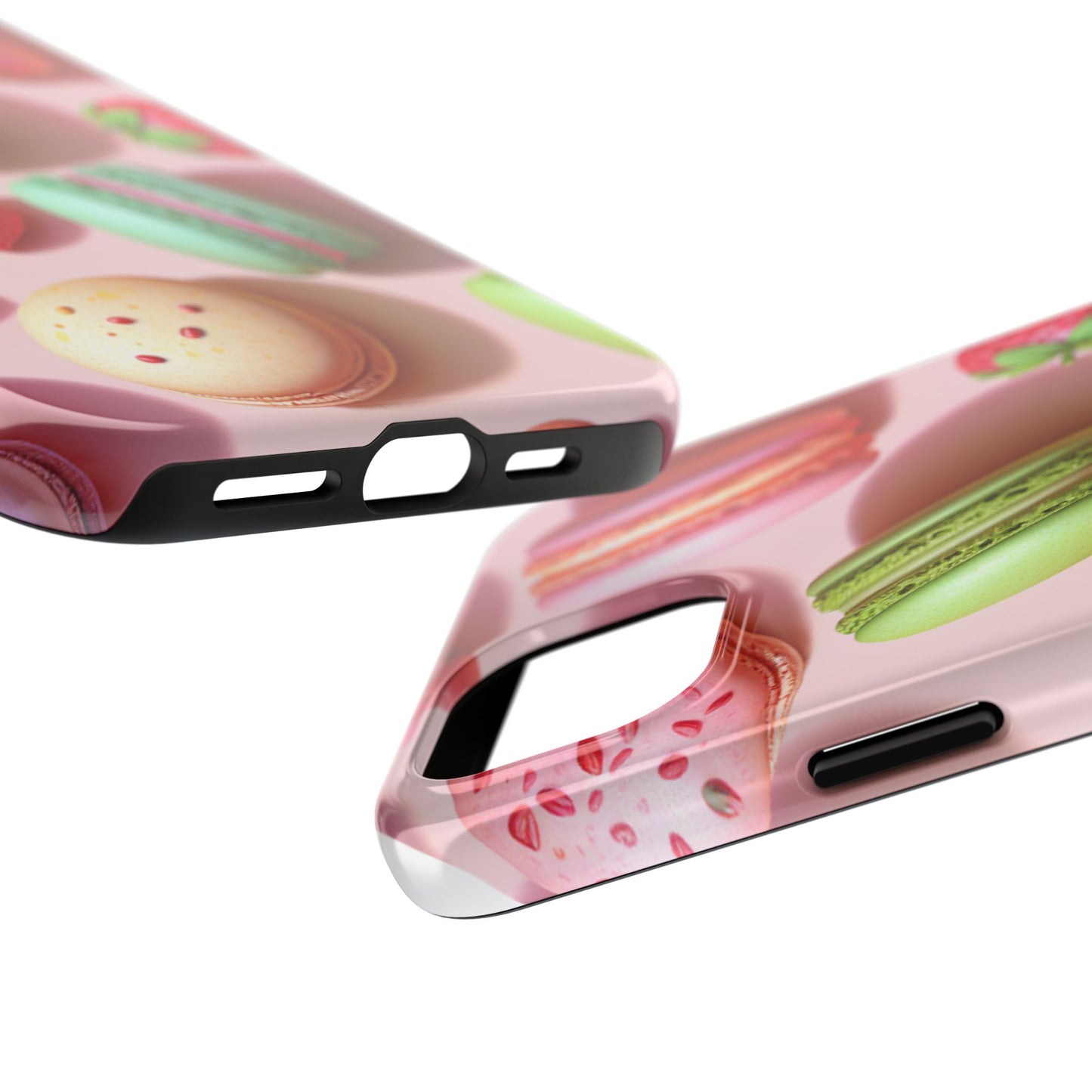 Macaron-Inspired Tough Phone Cases - Colorful Sweet Design - for iPhone