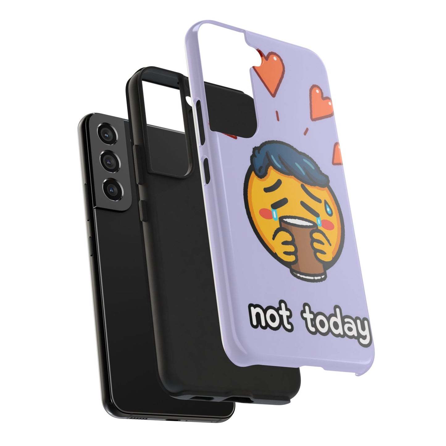 Cute Tough Phone Case - 'Not Today' Emoji Design