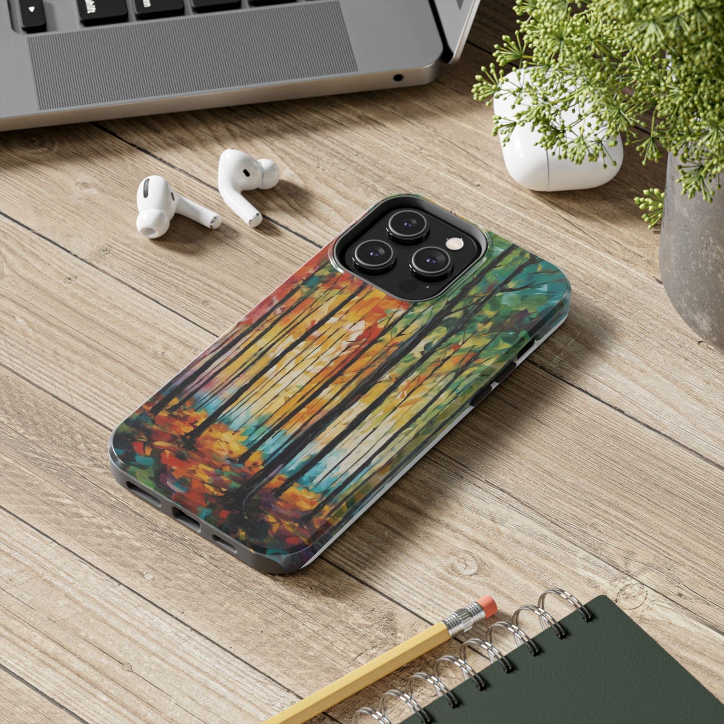 Autumn Forest Tough Phone Case - Colorful Nature Design - for iPhone
