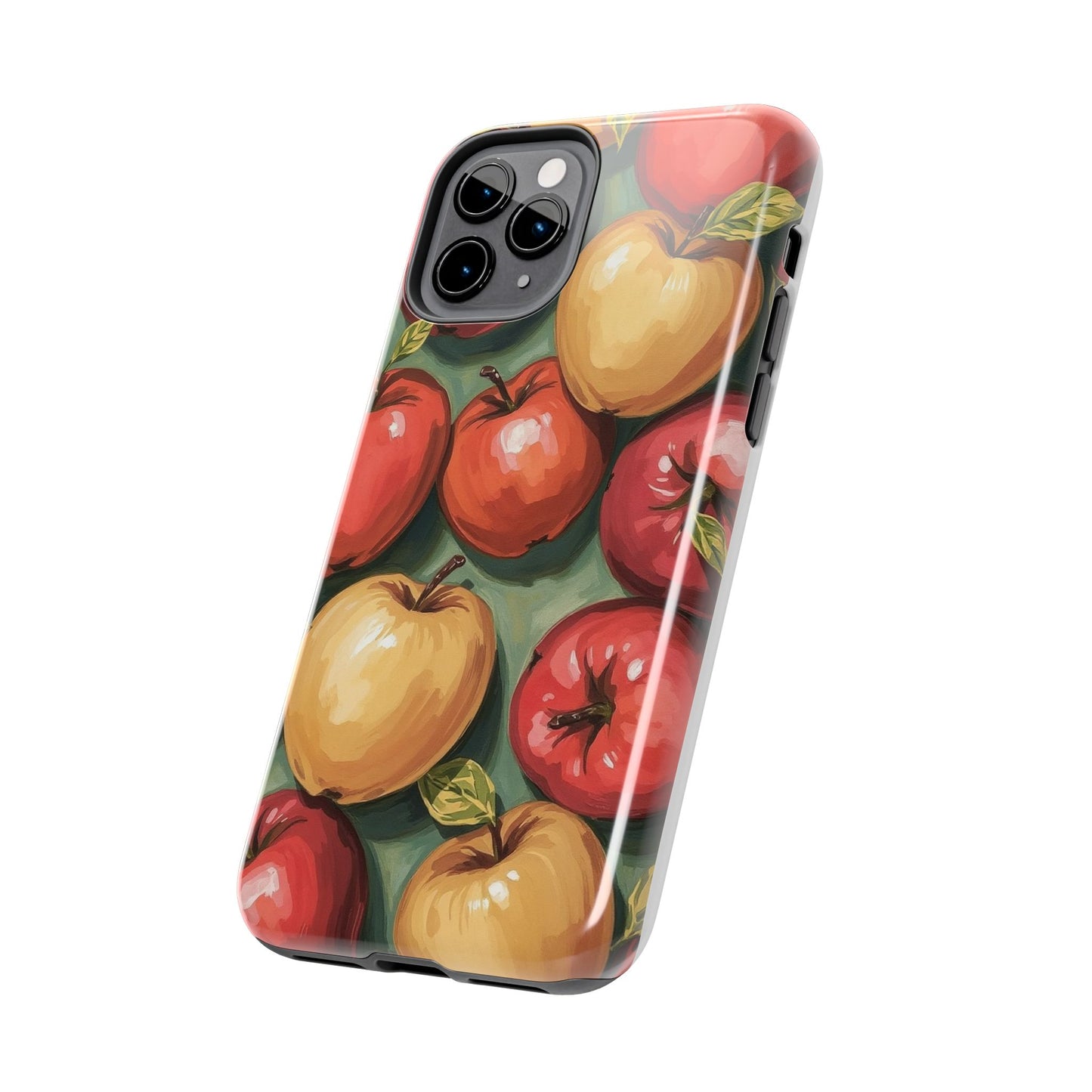 Colorful Painted Apples Art Tough Phone Case - Durable & Stylish Protection - for iPhone