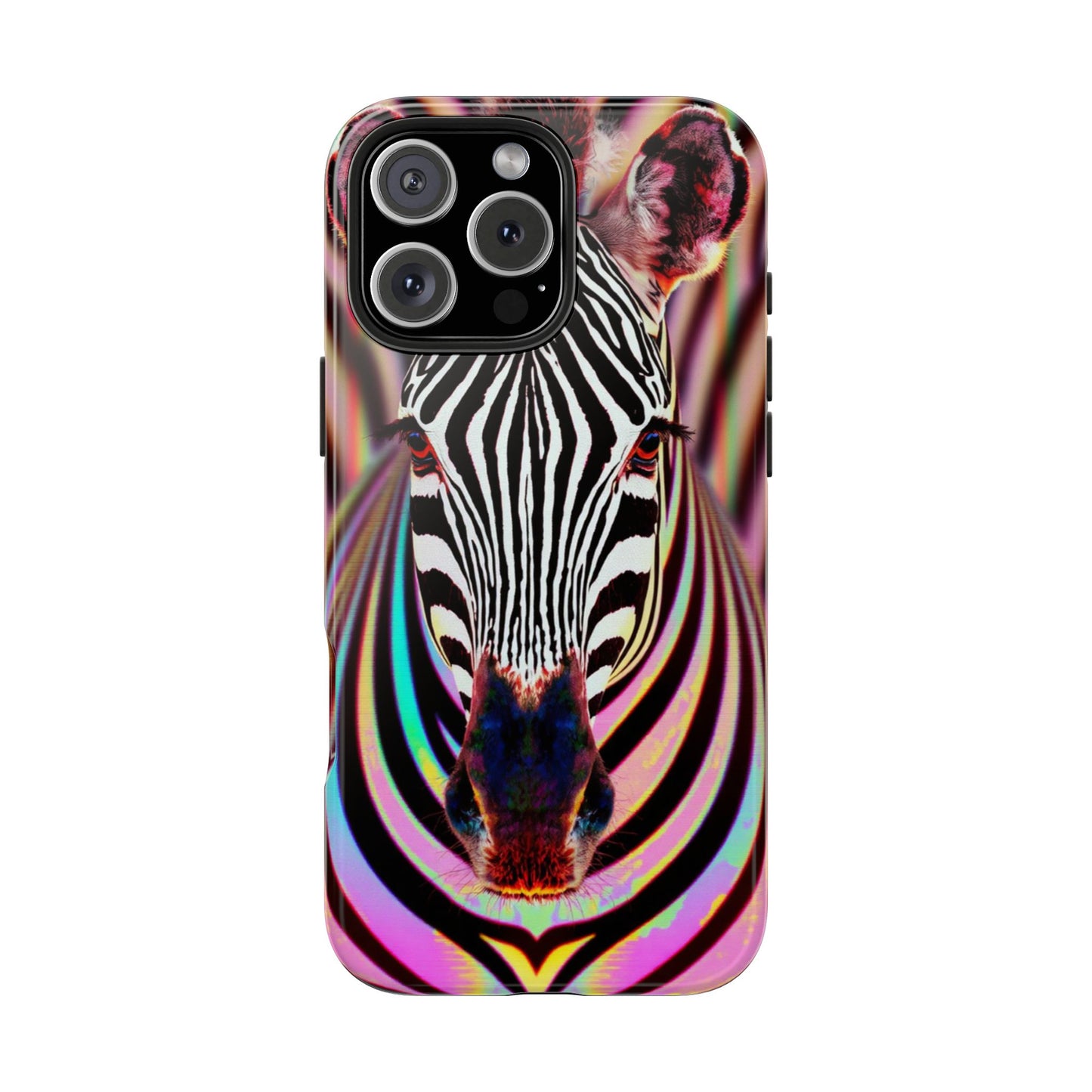 Vibrant Zebra Tough Phone Case - Unique Animal Design for Wild Spirit