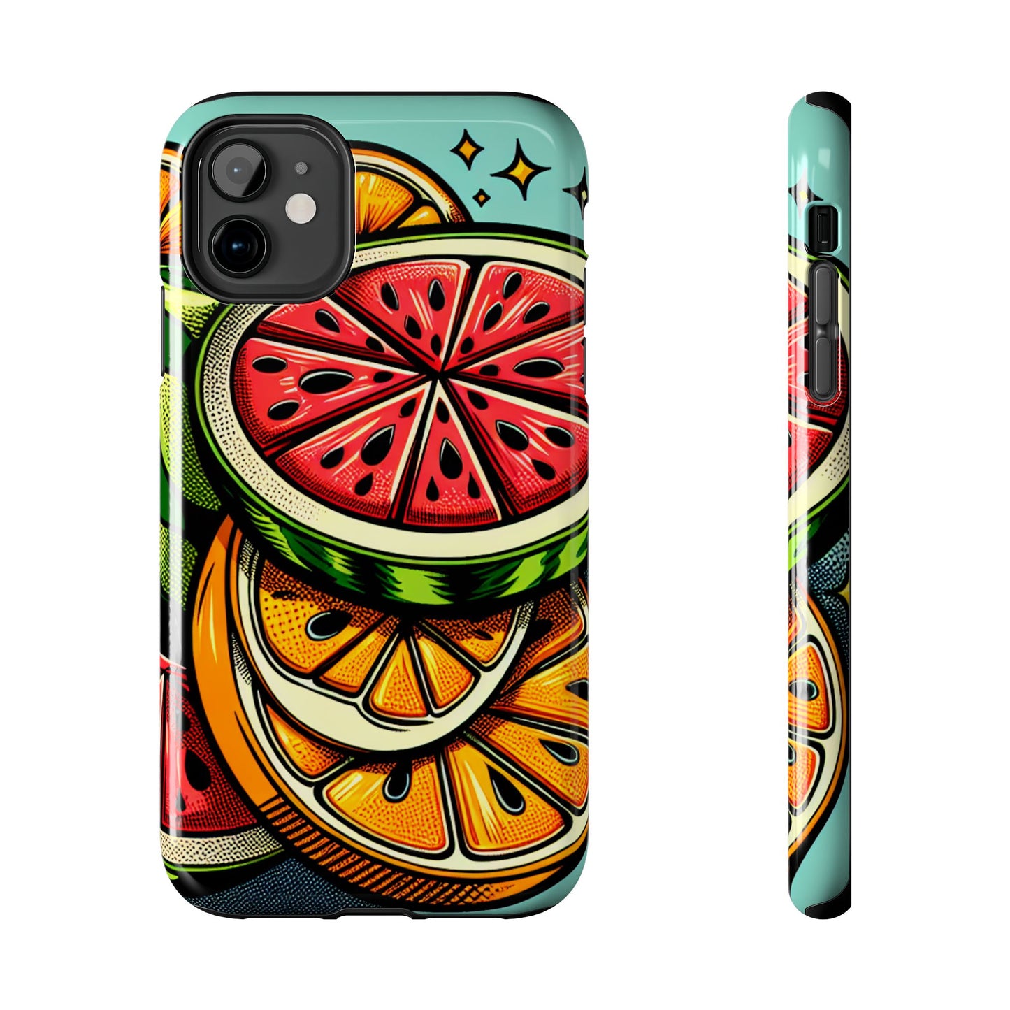 Vibrant Citrus Tough Phone Case - Fruit Slice Design - for iPhone