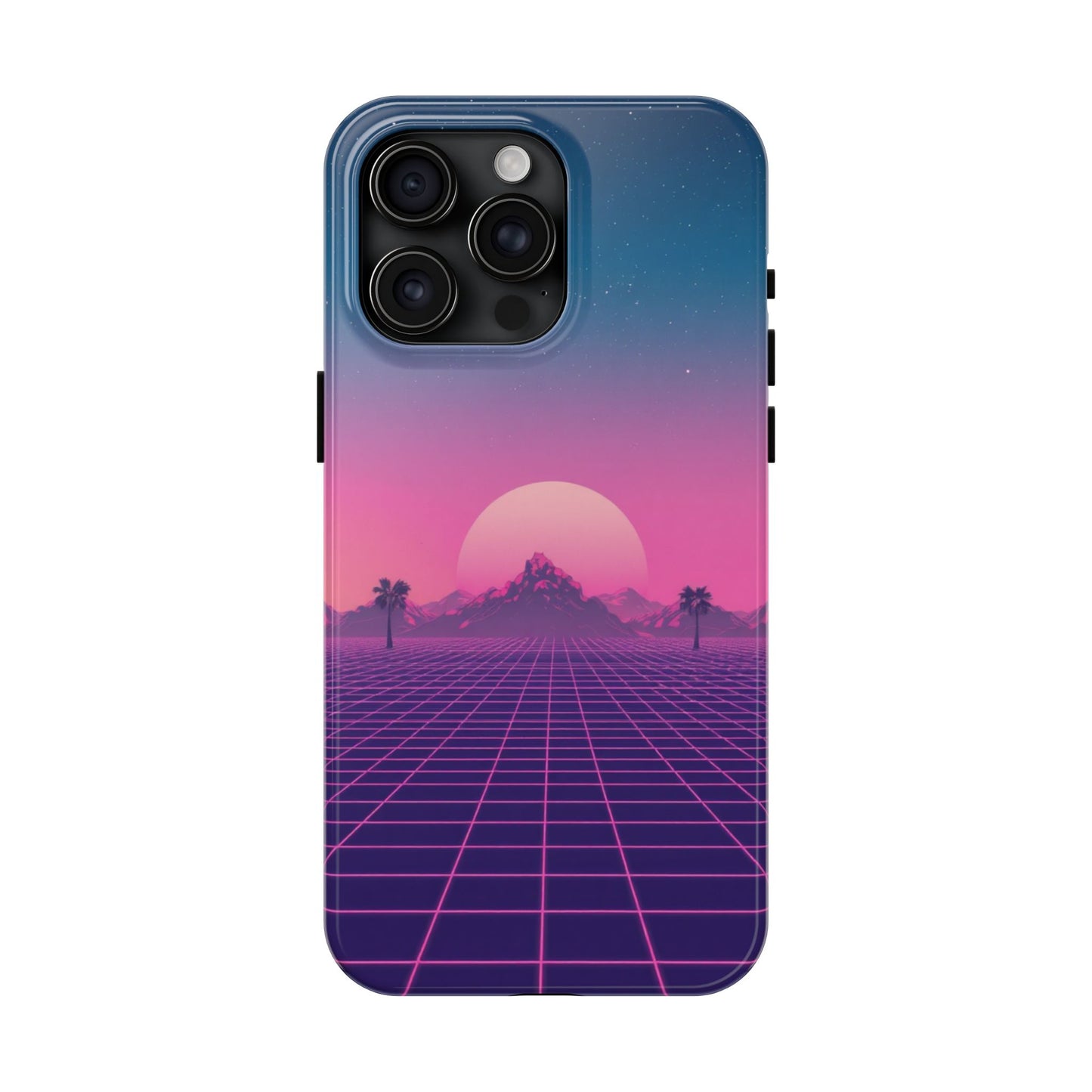Retro Aesthetic Tough Phone Case - Vibrant Sunset Design