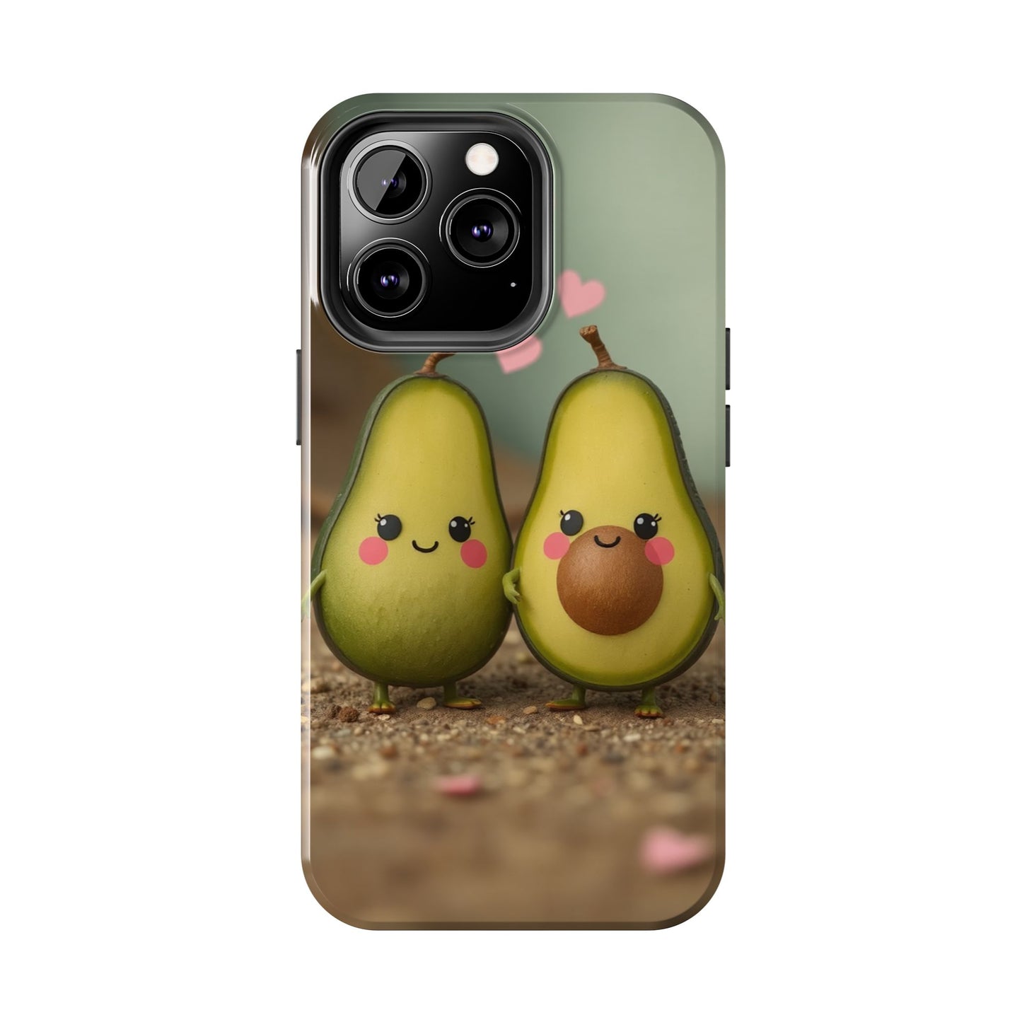 Cute Avocado Phone Case, Funny Tough Case, Quirky Phone Accessory, Gifts for Foodies, Valentine's Day Present