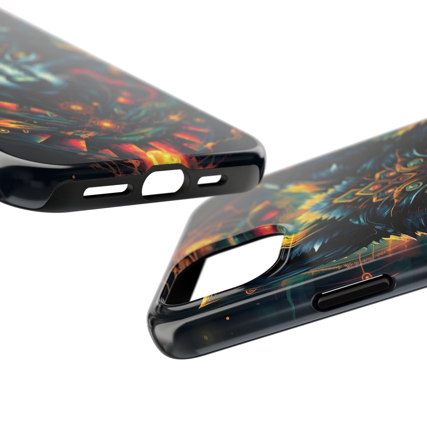 Vibrant Mystical Wolf Art Tough Phone Case - Durable & Unique Design for Animal Lovers - for iPhone