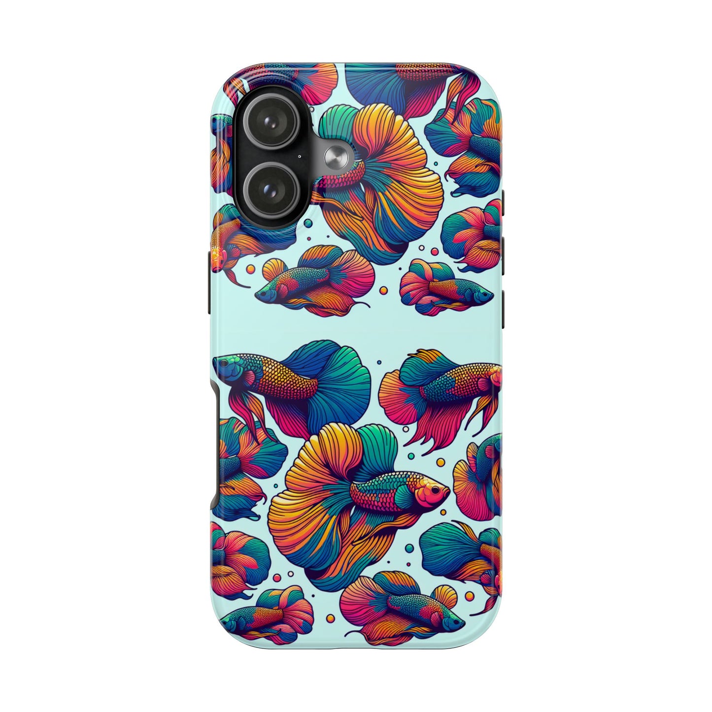 Colorful Fish Pattern Tough Phone Case - Aquatic Lovers - for iPhone