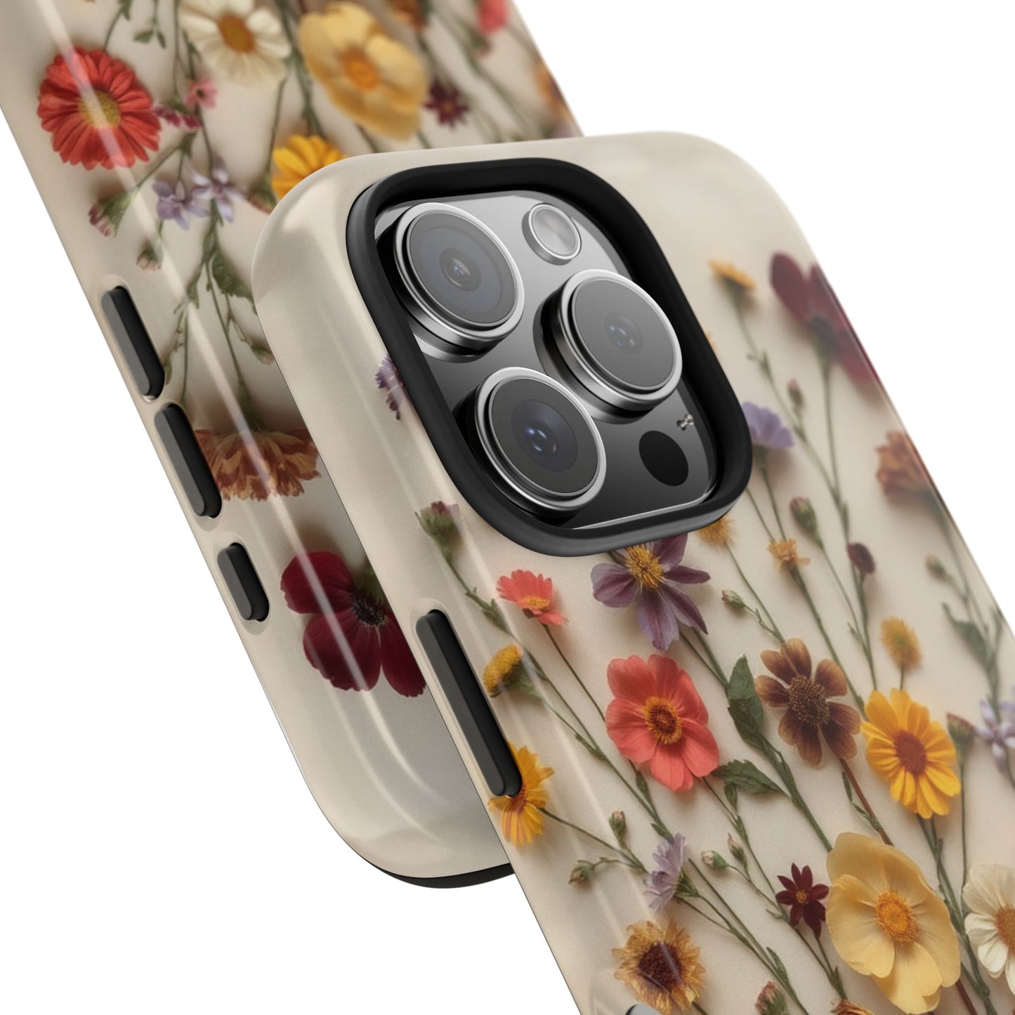 Floral Tough Phone Case - Durable Protection with Nature-Inspired Design