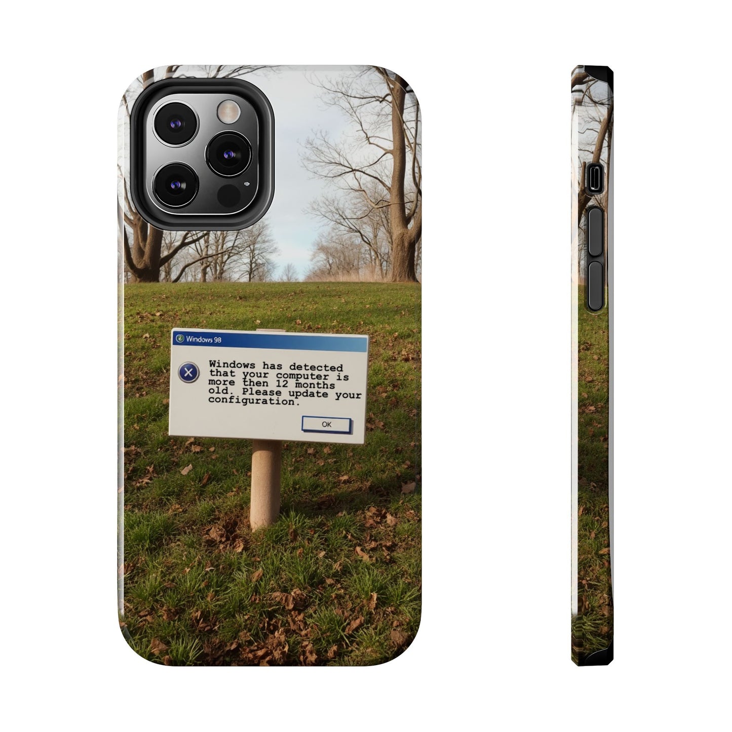 Durable Phone Case with Windows 98 Error Message Design - Perfect Gift for Tech Lovers