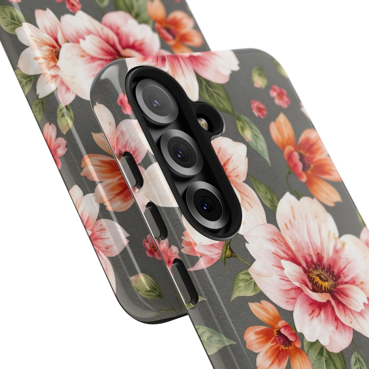 Floral Pink Tough Phone Case - Stylish & Durable Floral Design - for iPhone