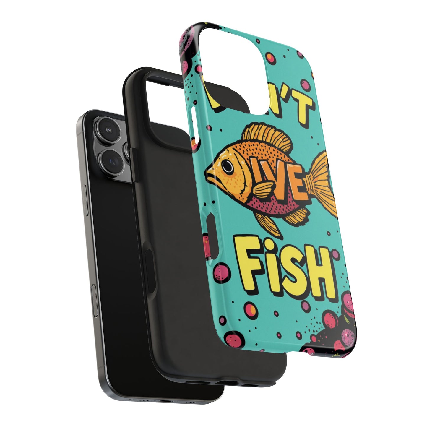Catchy Fish-Themed Tough Phone Cases, Unique Gift for Fish Lovers, Durable Protection for Phones, Fun Aquatic Design, Ideal for Holidays