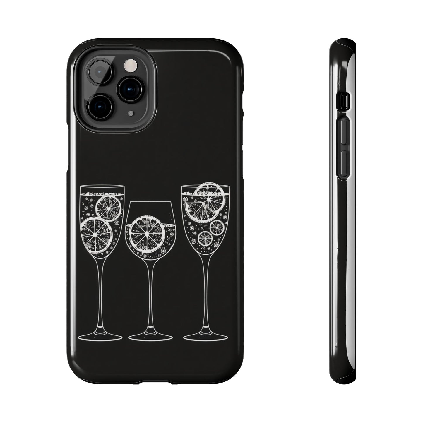 Stylish Tough Phone Cases with Citrus Glass Design, Protective Cases for Parties, Summer Events, and Everyday Use