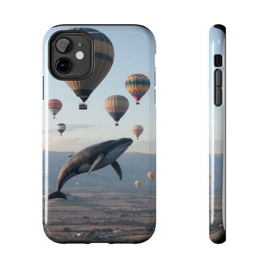 Whale Hot Air Balloon Tough Phone Case - Adventure & Nature Lovers