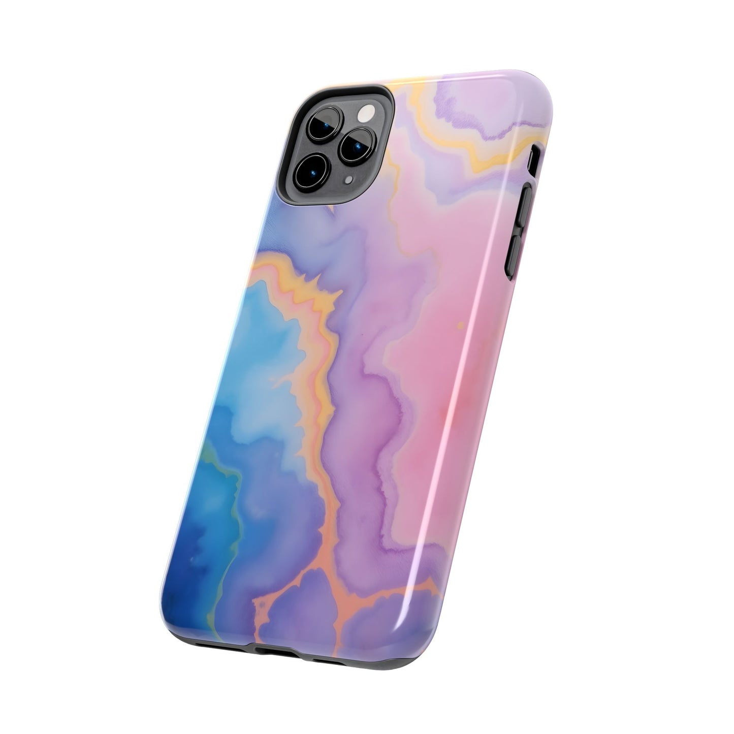 Watercolor Abstract Colors Tough Phone Case - Protective Cover for iPhone