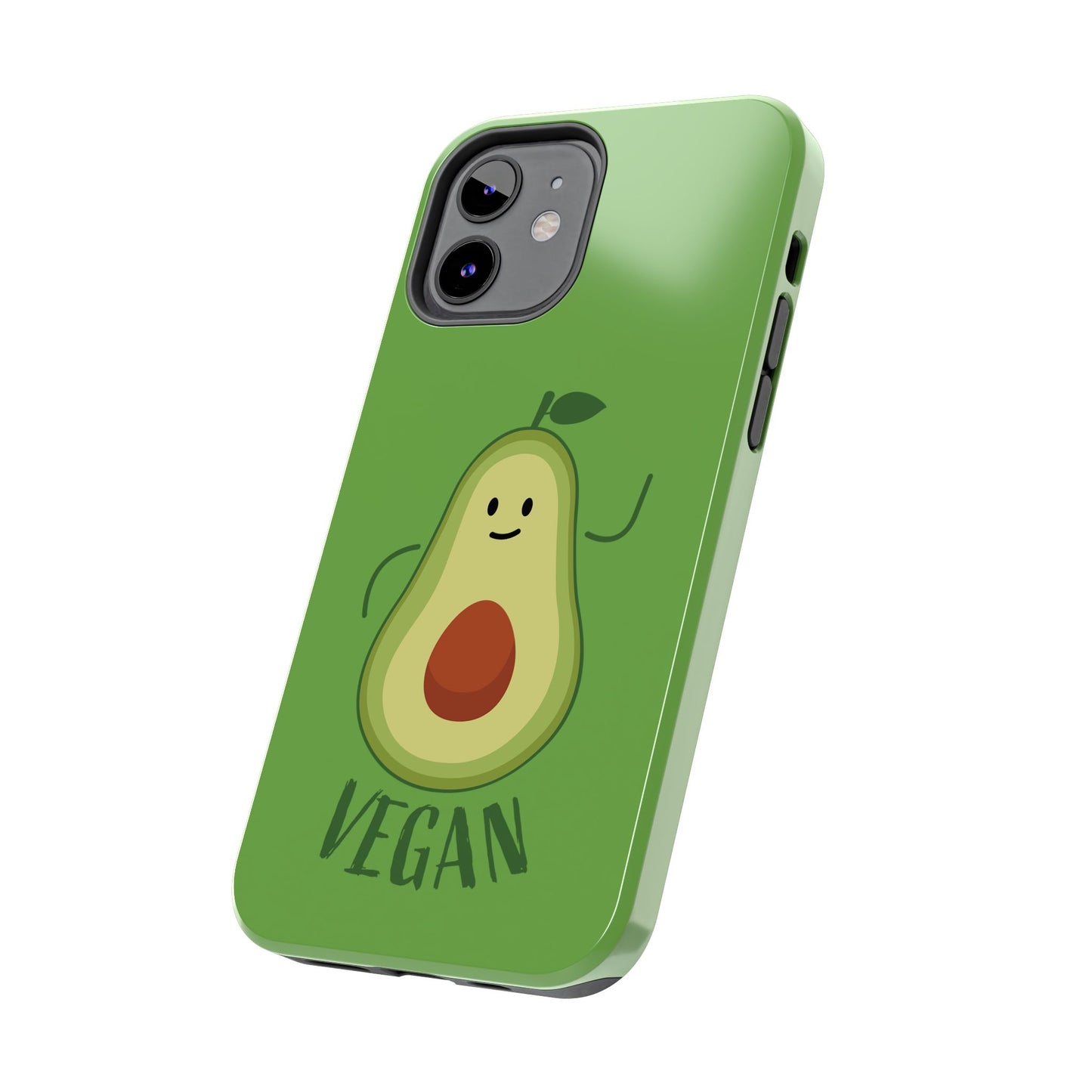 Vegan Avocado Tough Phone Case - Cute & Durable Phone Cover - for iPhone