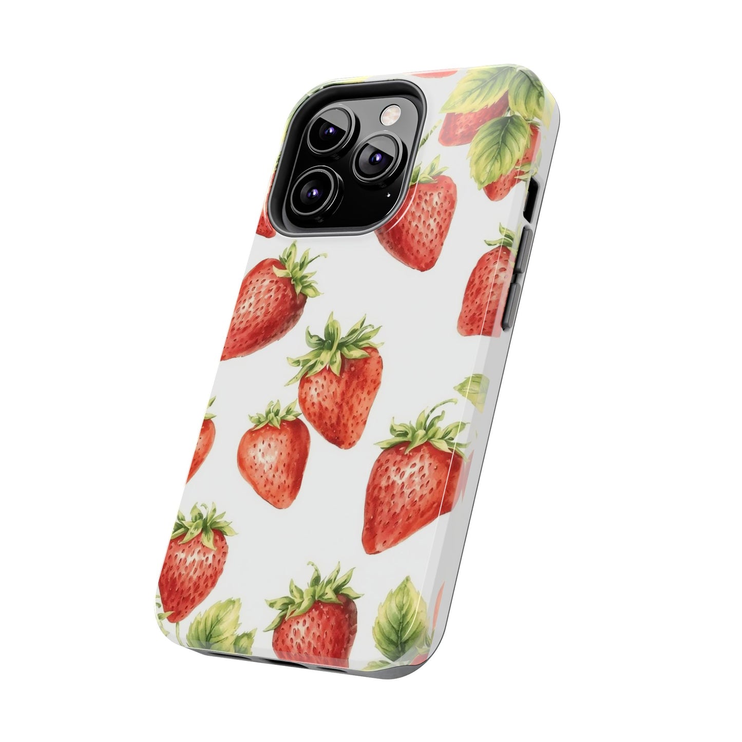 Strawberry Tough Phone Case - Durable Protection with a Fresh Design - for iPhone