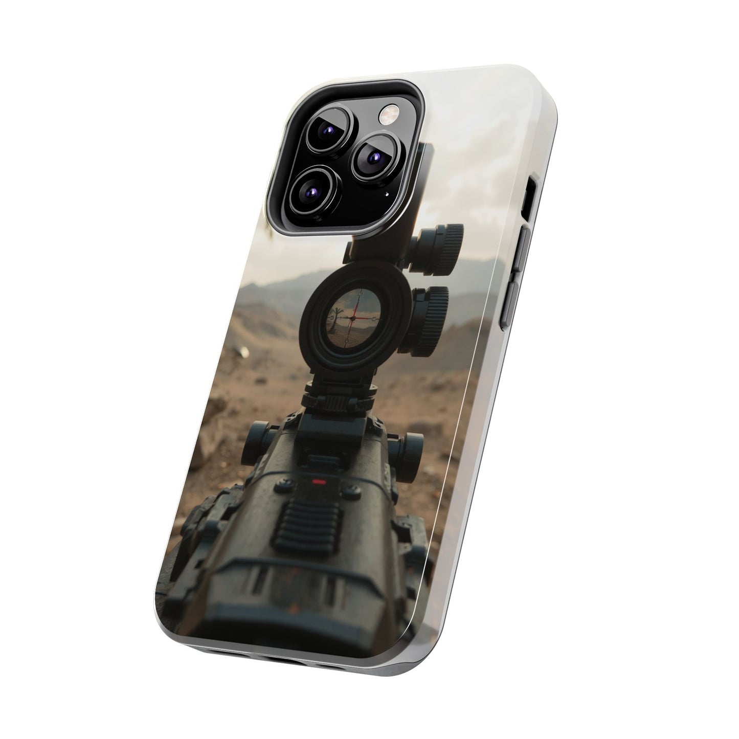 Tough Phone Case with Sniper Scope Design - Durable & Stylish Protection for Outdoors Enthusiasts