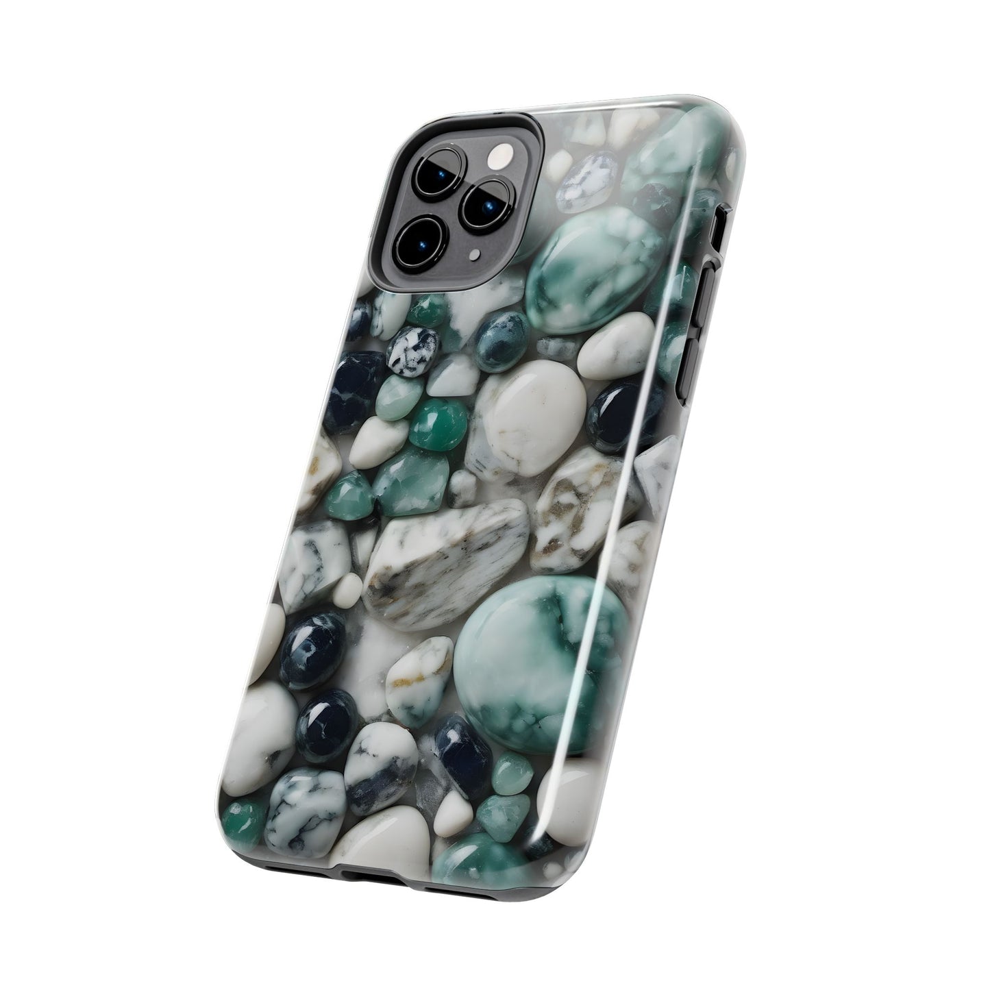 Small Rocks Pattern Tough Phone Case - Stylish & Durable Protection - for iPhone