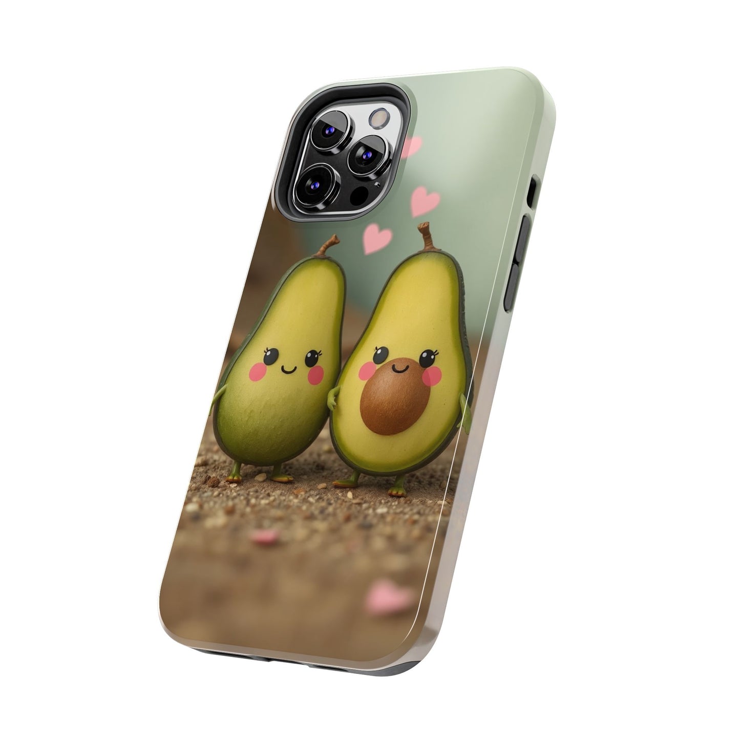 Cute Avocado Phone Case, Funny Tough Case, Quirky Phone Accessory, Gifts for Foodies, Valentine's Day Present