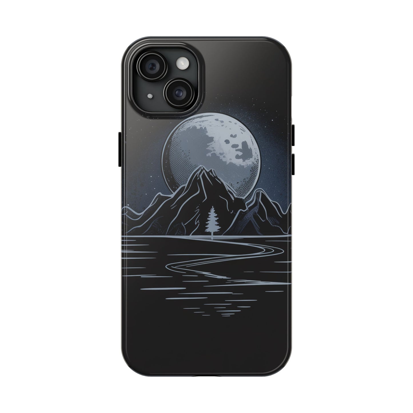 Moonlit Mountain Tough Phone Case Dark Fantasy