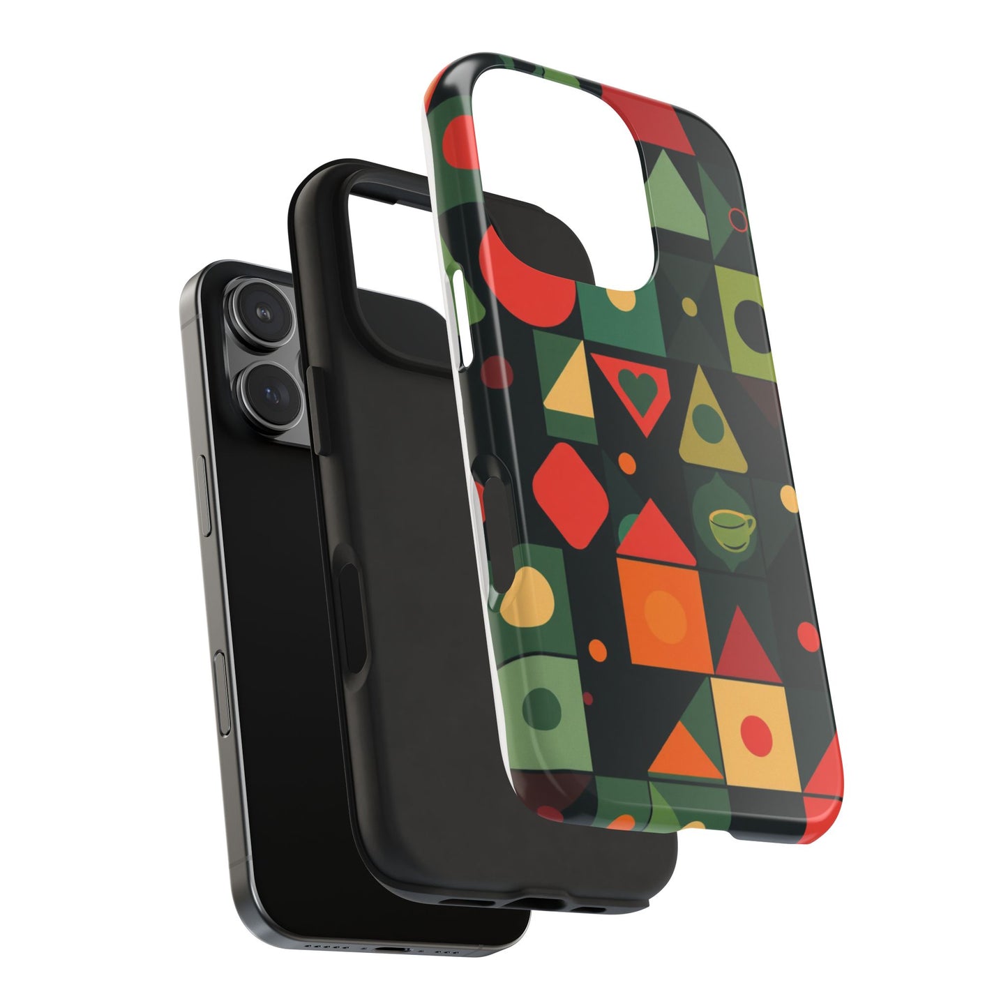 Vibrant Geometric Tough Phone Cases – Stylish Protection for Trendsetters - for iPhone