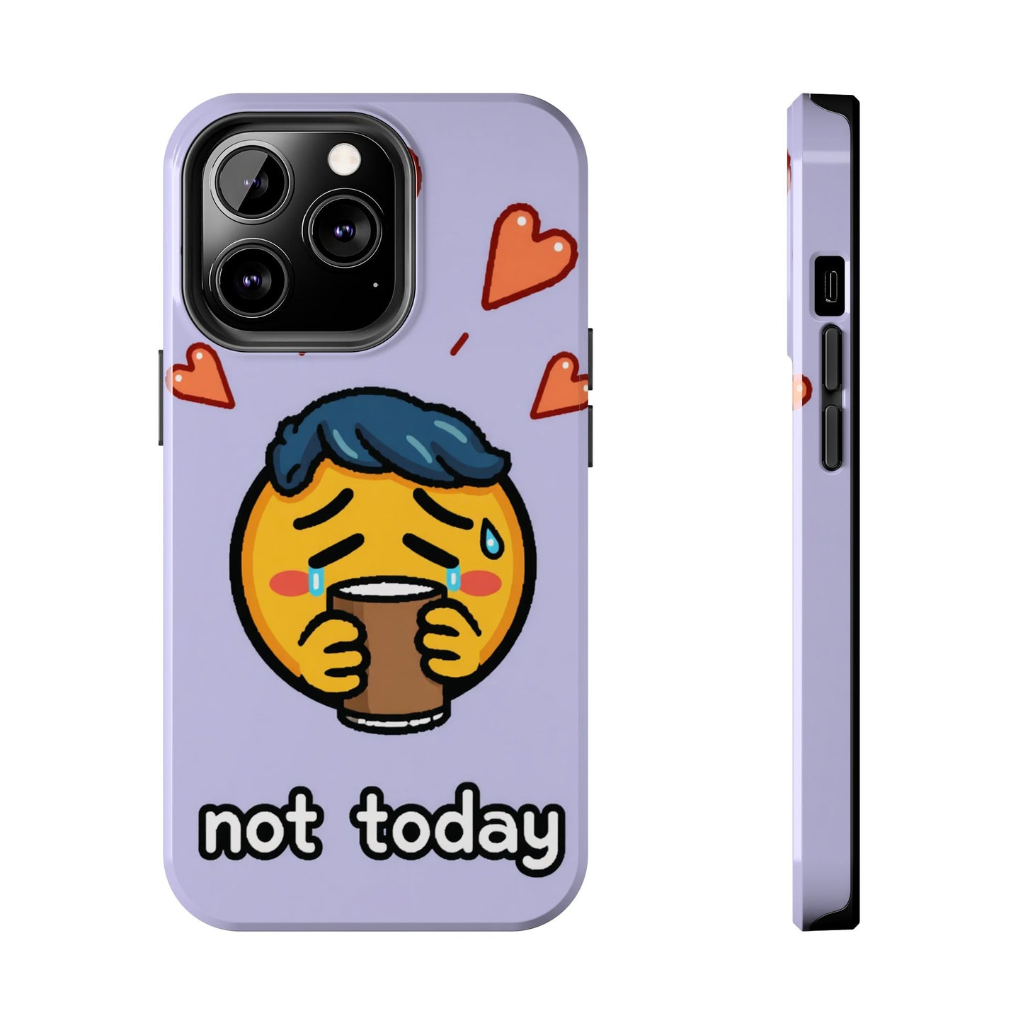 Cute Tough Phone Case - 'Not Today' Emoji Design
