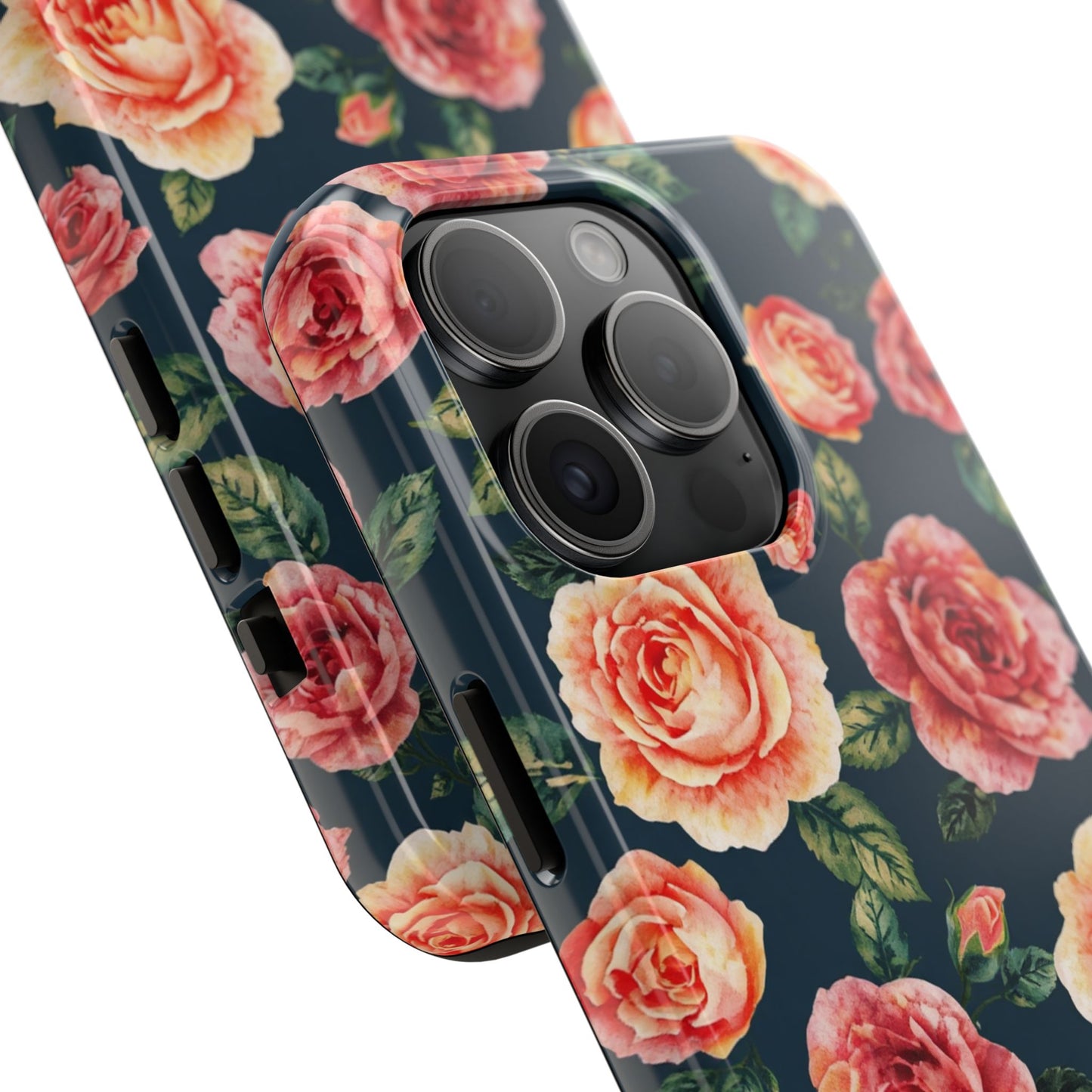Floral Tough Phone Cases - Durable & Stylish New Age Rose Design - for iPhone