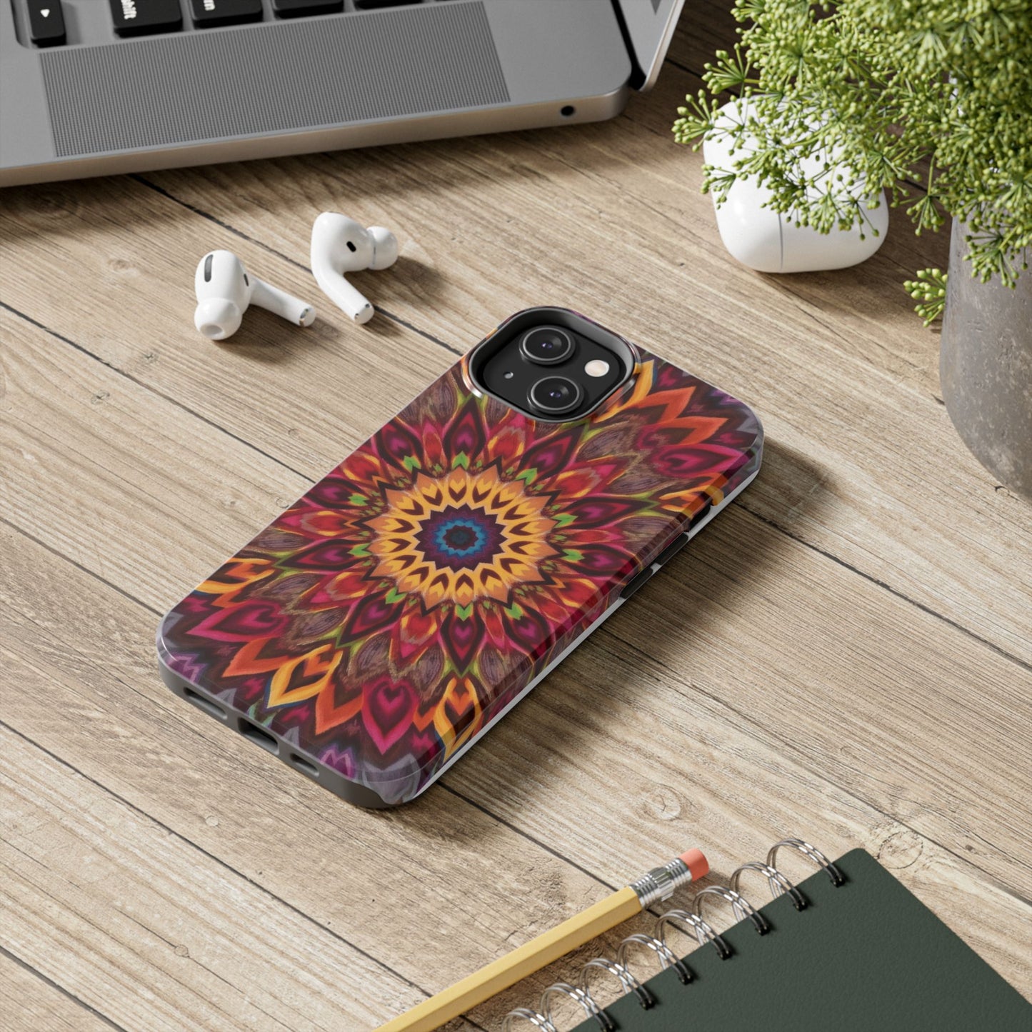 Vibrant Floral Mandala Tough Phone Case | Stylish and Durable Protection - for iPhone