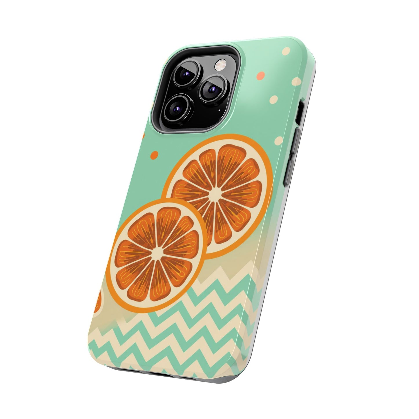 Citrus Vibe Tough Phone Case - Fun Orange Slice Design