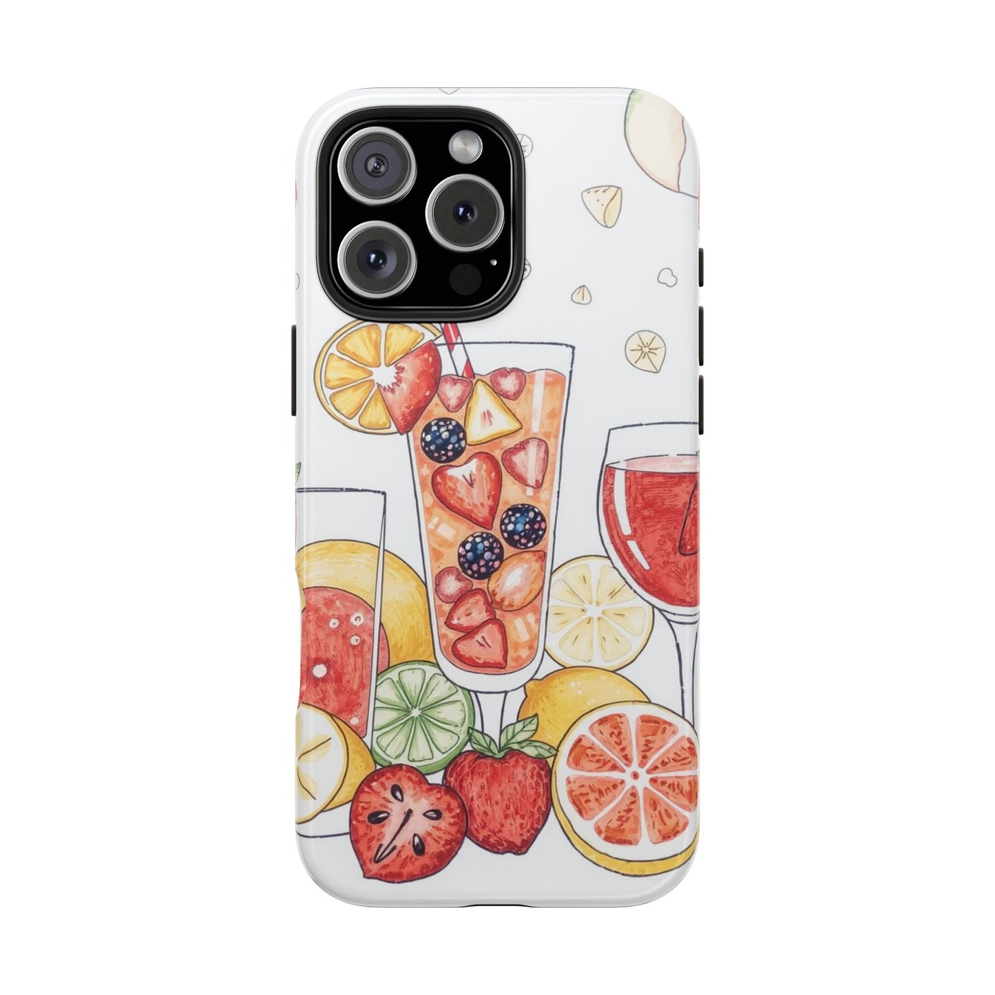 Colorful Fruit Cocktail Tough Phone Case - Perfect for Summer Vibes