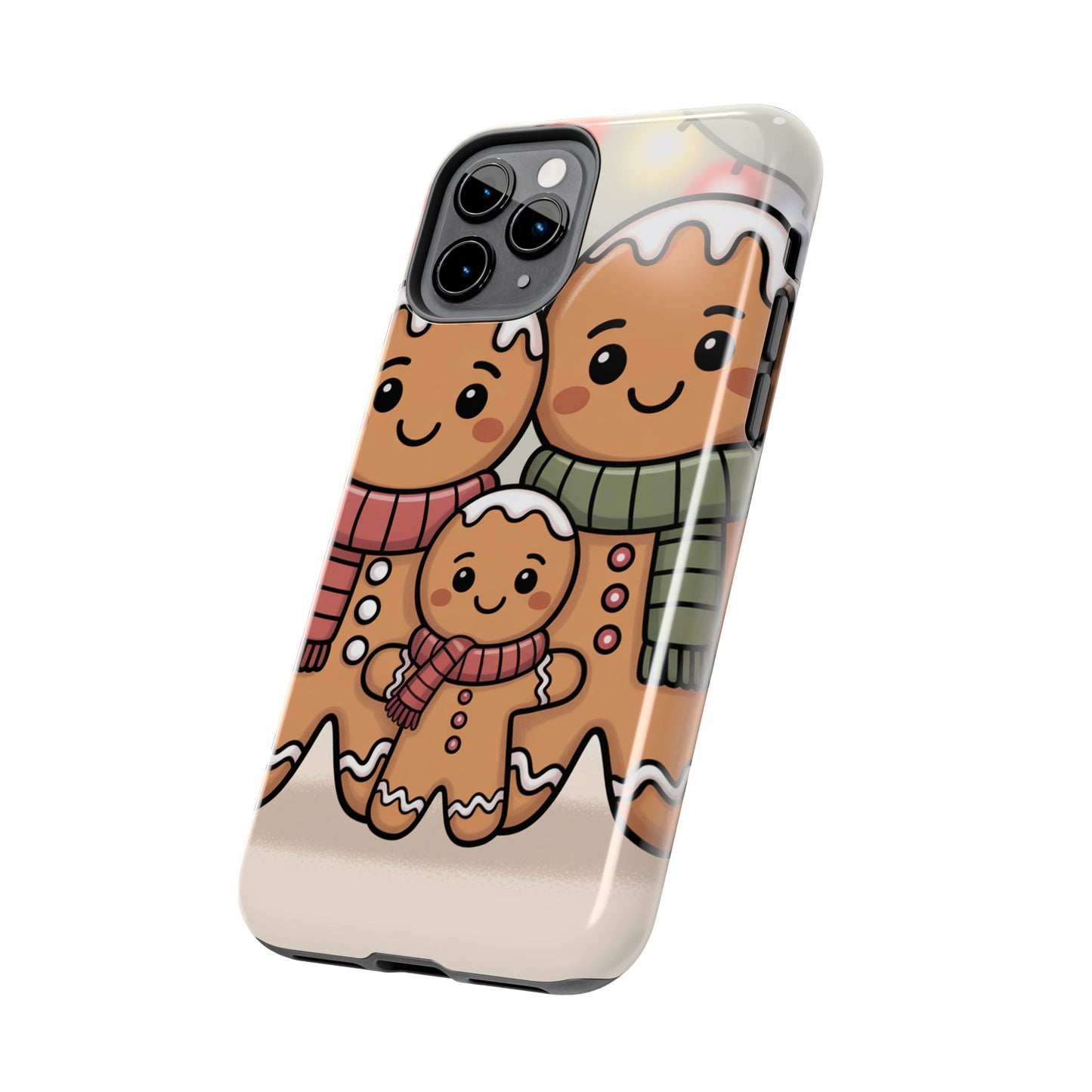 Gingerbread Cartoon Family Tough Phone Case – Festive Holiday Protection