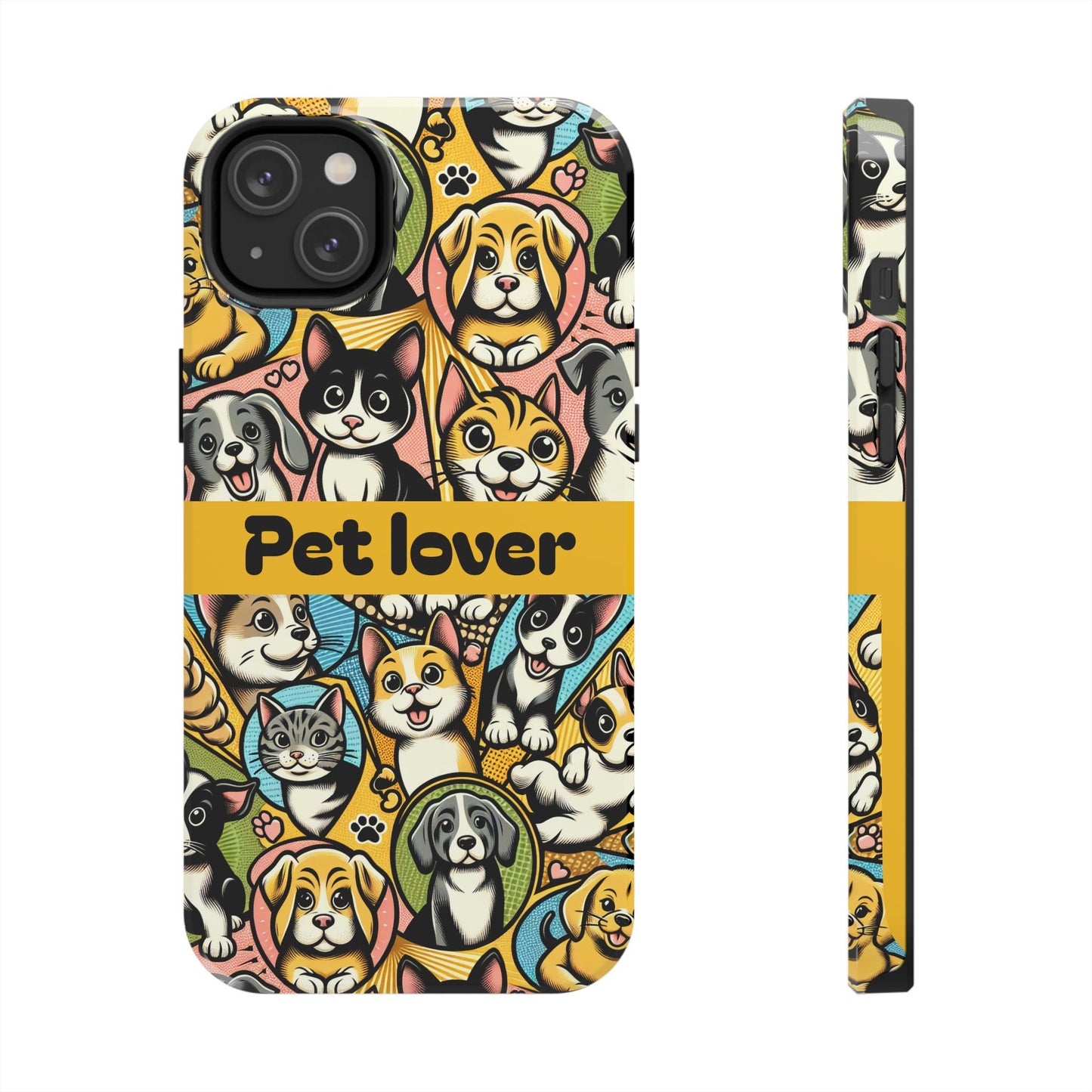 Pet Lover Tough Phone Case - Colorful Animal Design - for iPhone