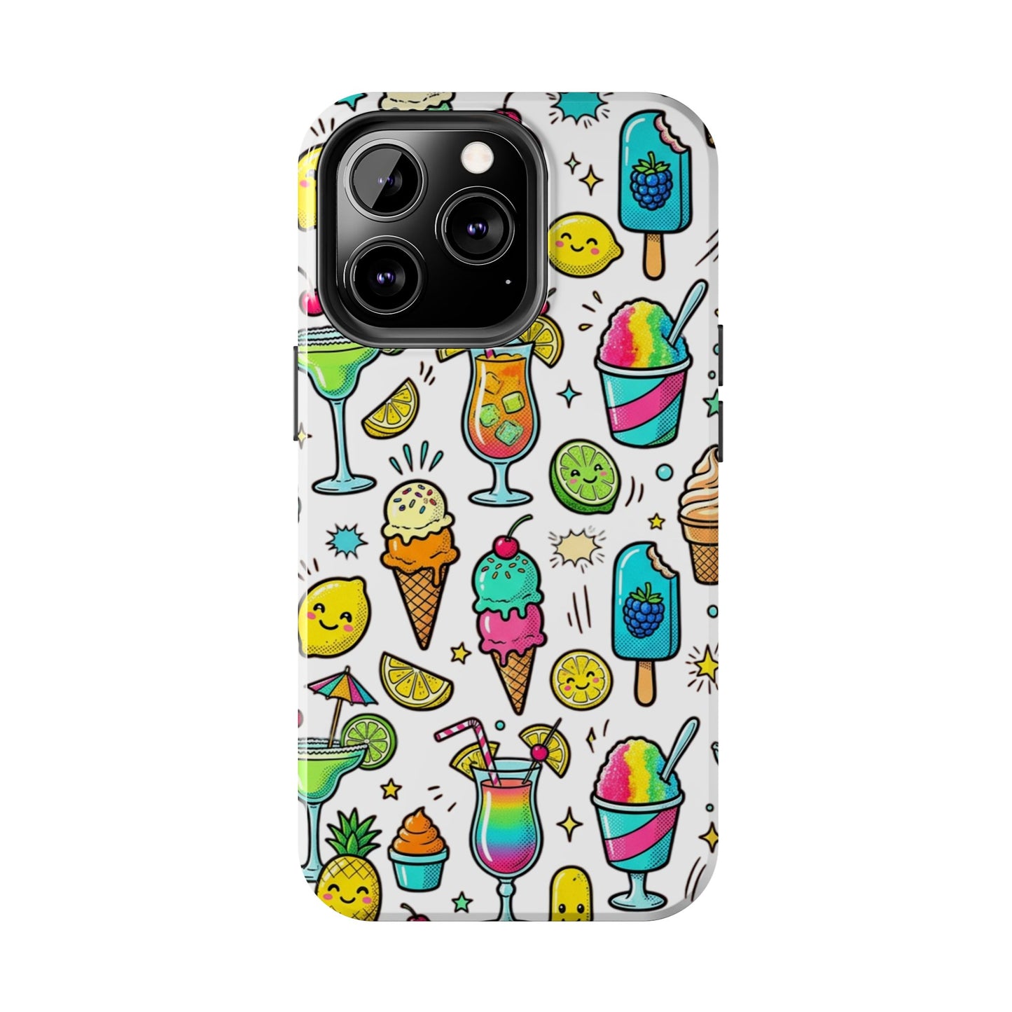 Tough Phone Case — Summer Ice Cream & Cocktails Pattern